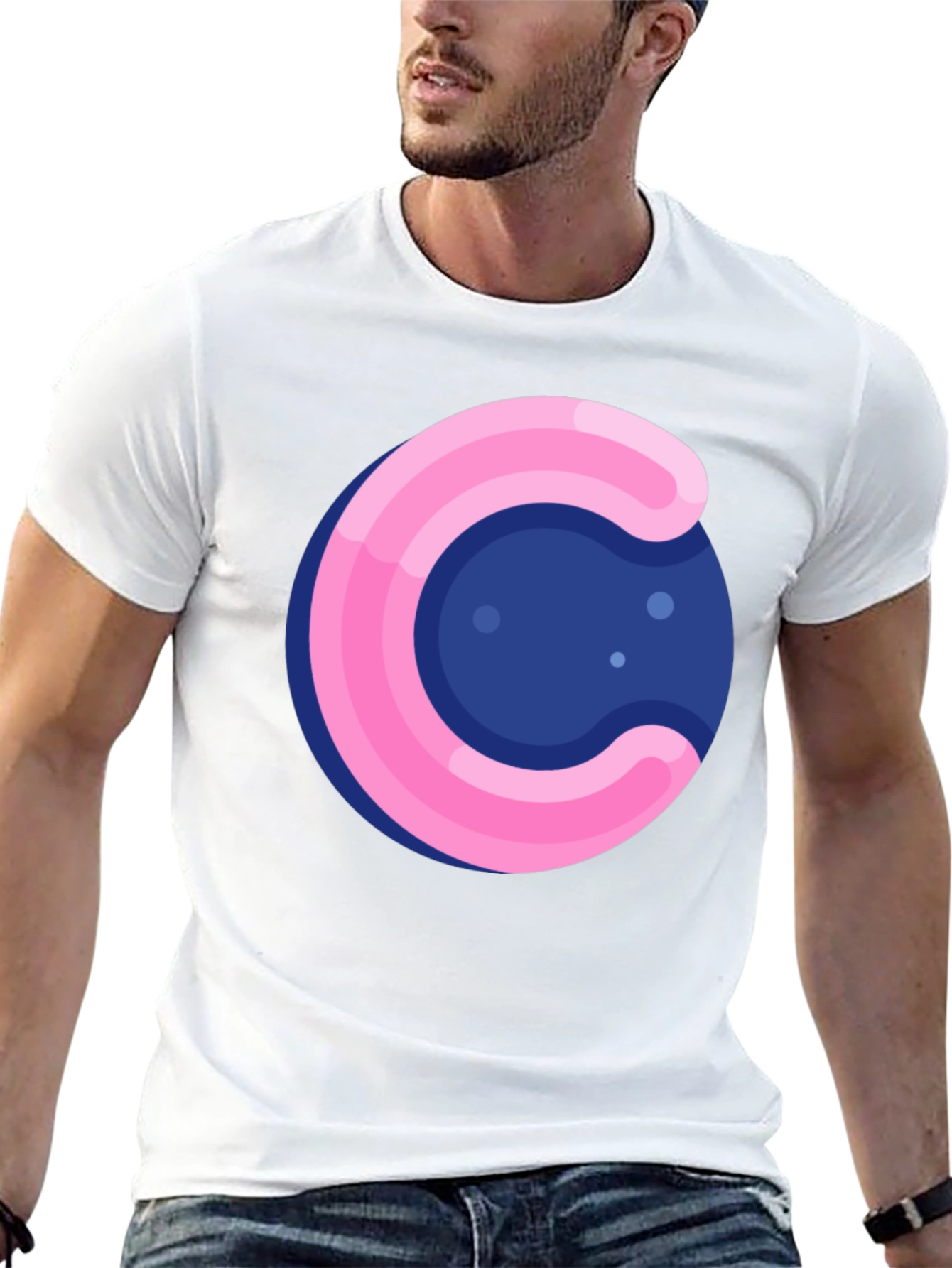 Funky Circle T-Shirt - Pink & Blue Design