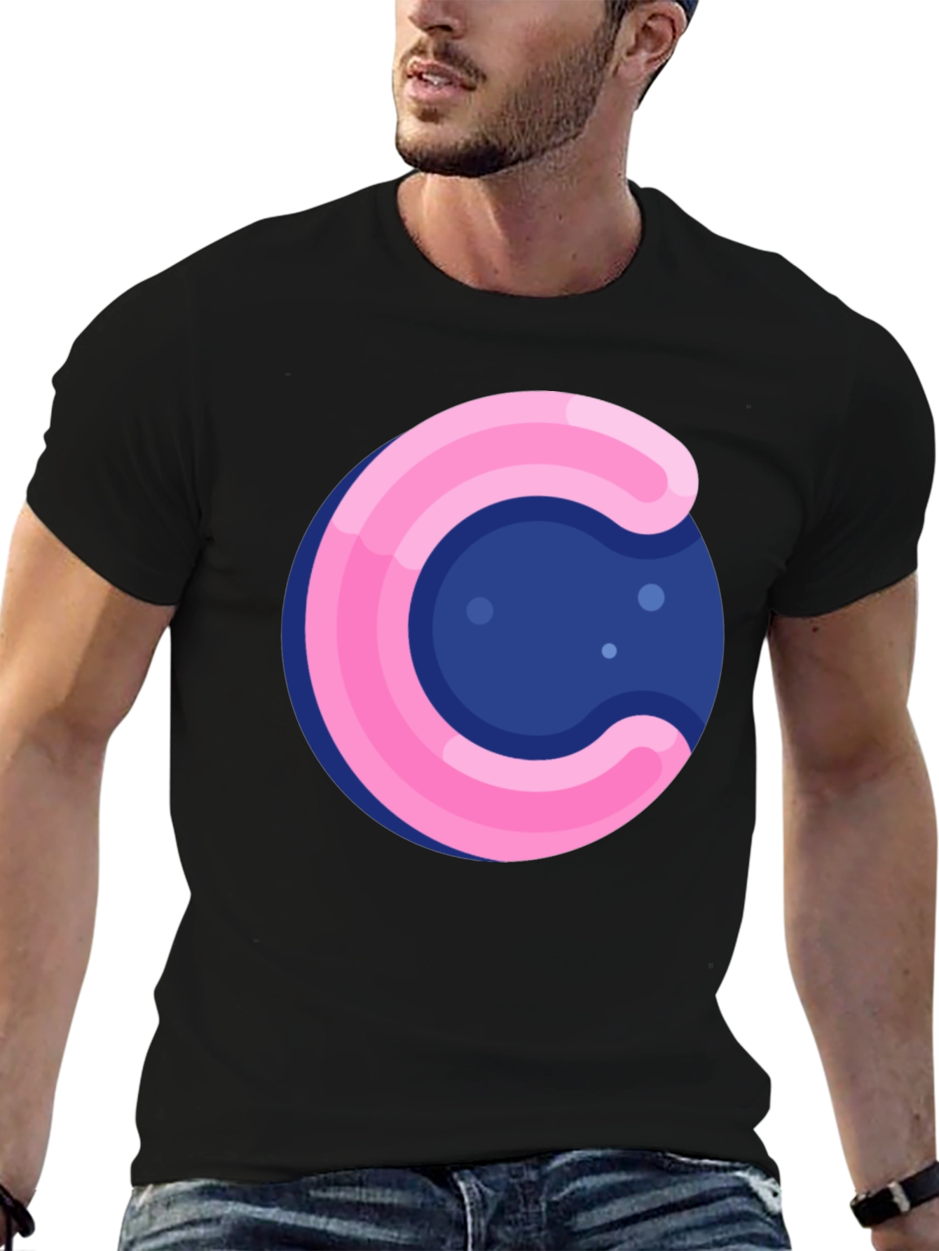 Funky Circle T-Shirt - Pink & Blue Design