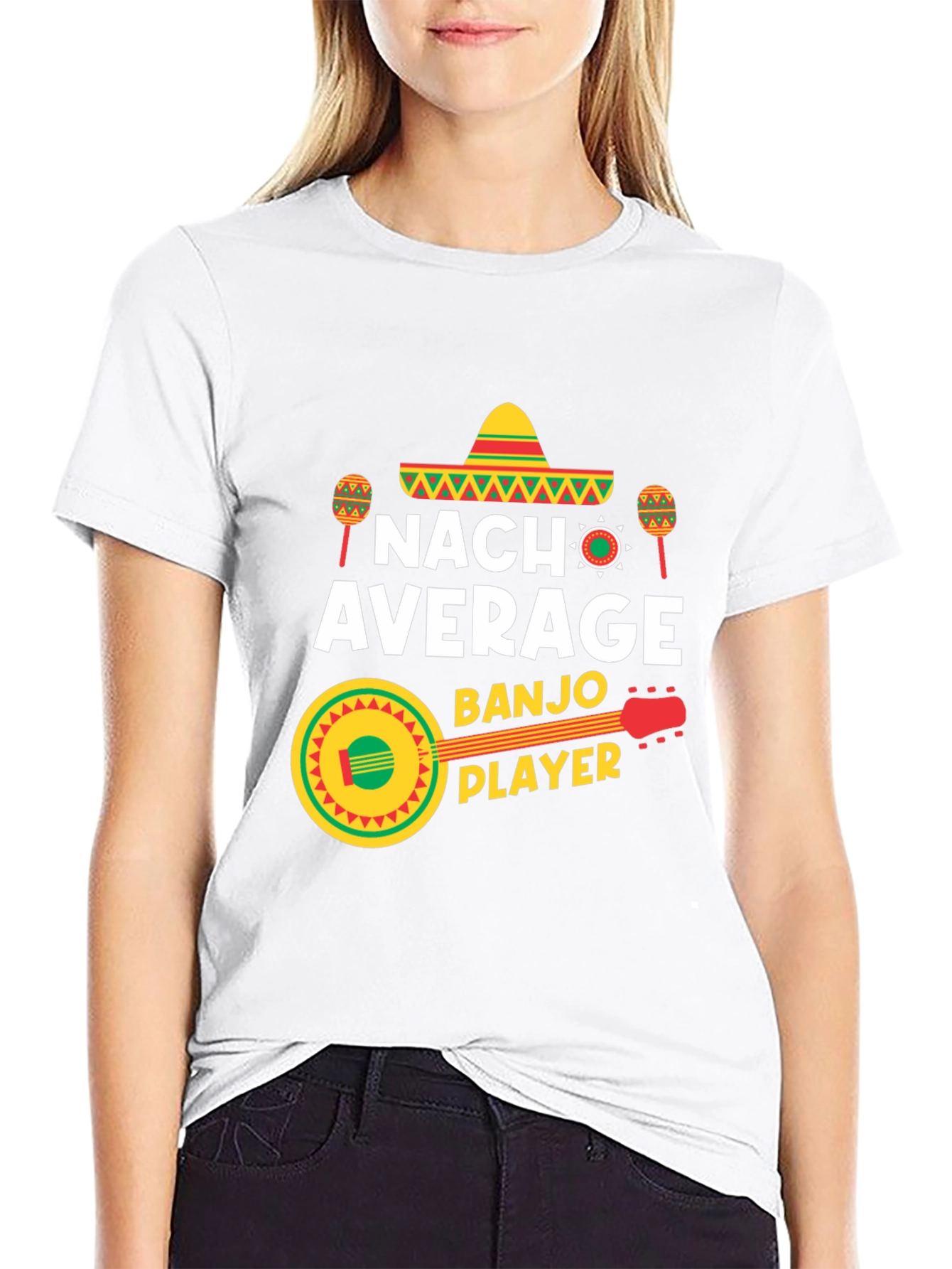 Nach Average Banjo Player Tee - Cinco de Mayo