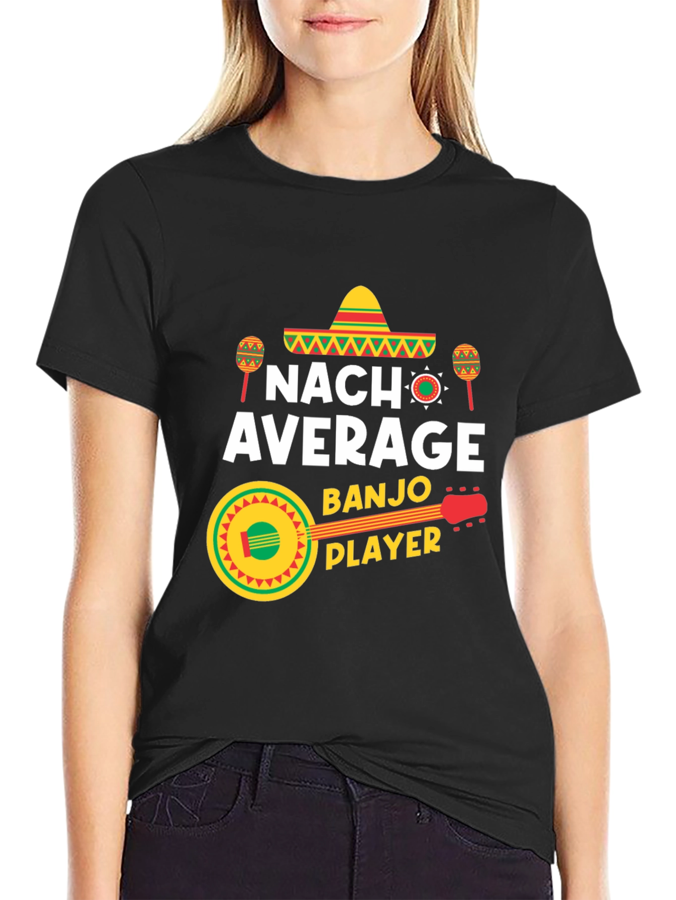 Nach Average Banjo Player Tee - Cinco de Mayo