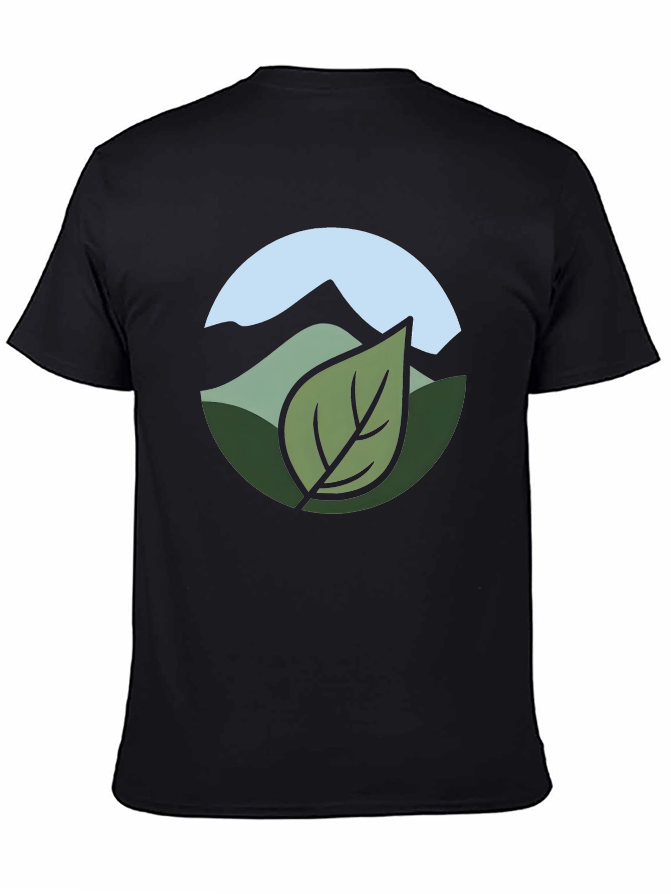 Nature Inspired Graphic Tee - Black
