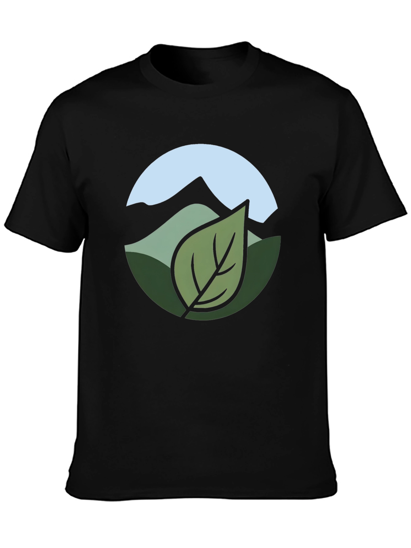 Nature Inspired Graphic Tee - Black