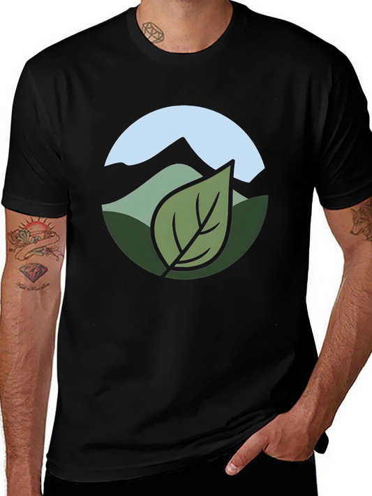 Nature Inspired Graphic Tee - Black