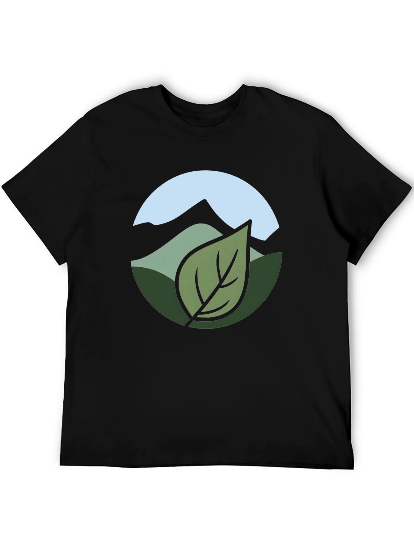 Nature Inspired Graphic Tee - Black