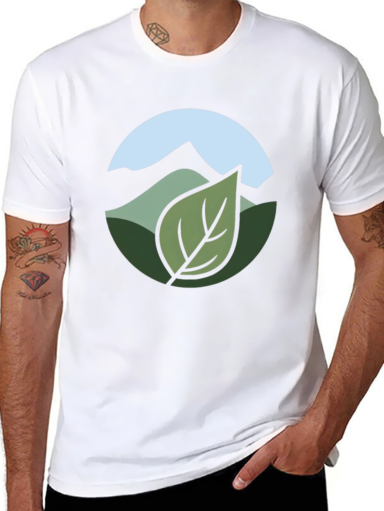 Nature Inspired Graphic Tee - Black
