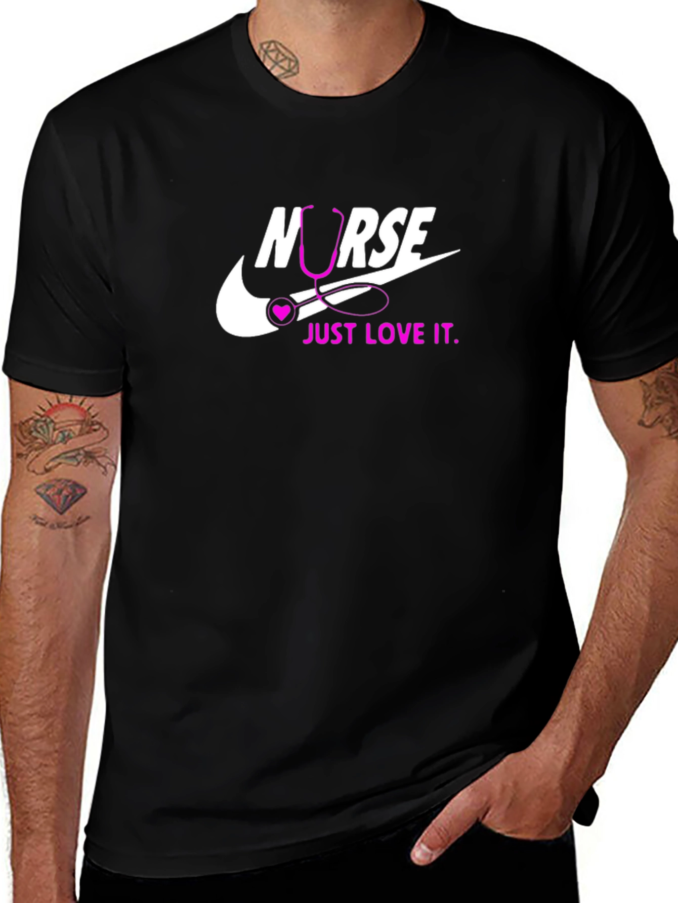 Nurse Just Love It T-Shirt - Black
