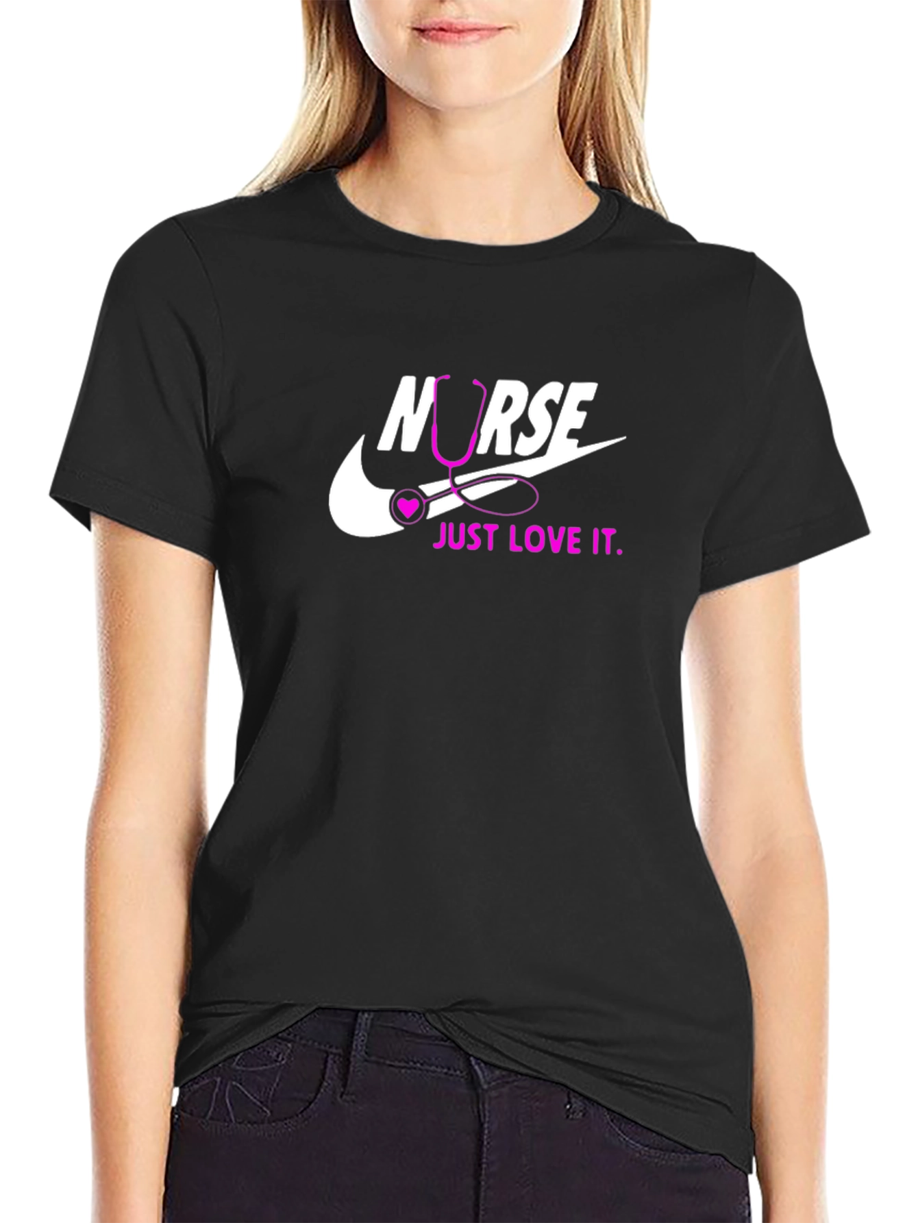 Nurse Just Love It T-Shirt - Black