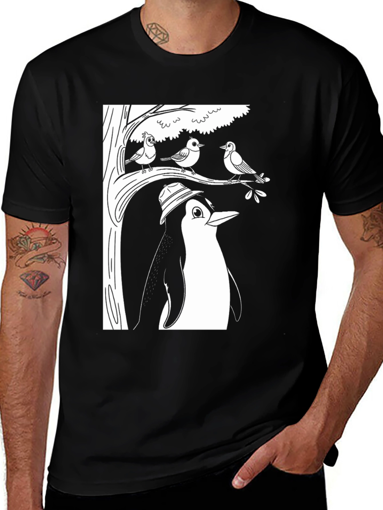 Penguin & Birds Graphic Tee