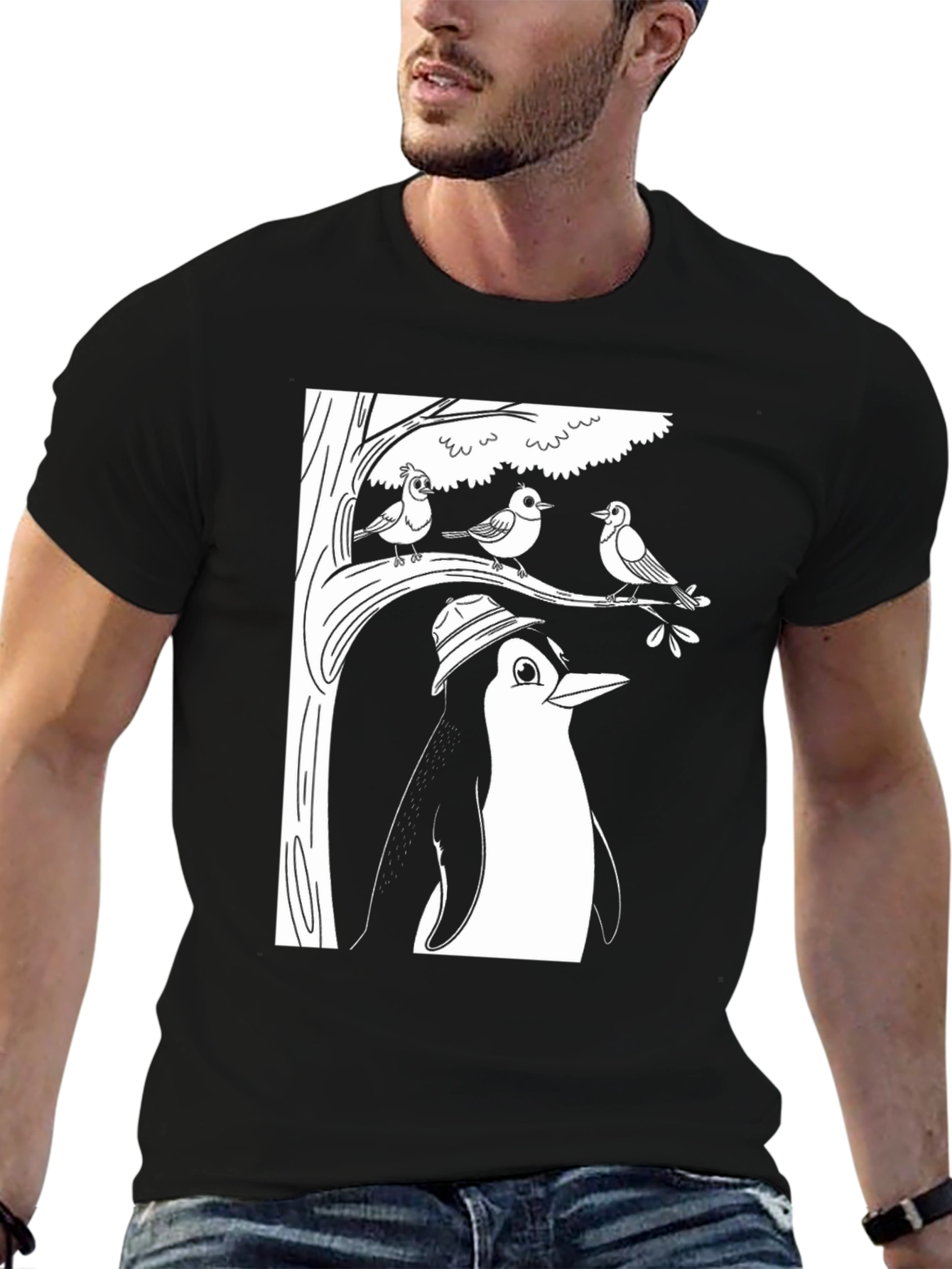Penguin & Birds Graphic Tee