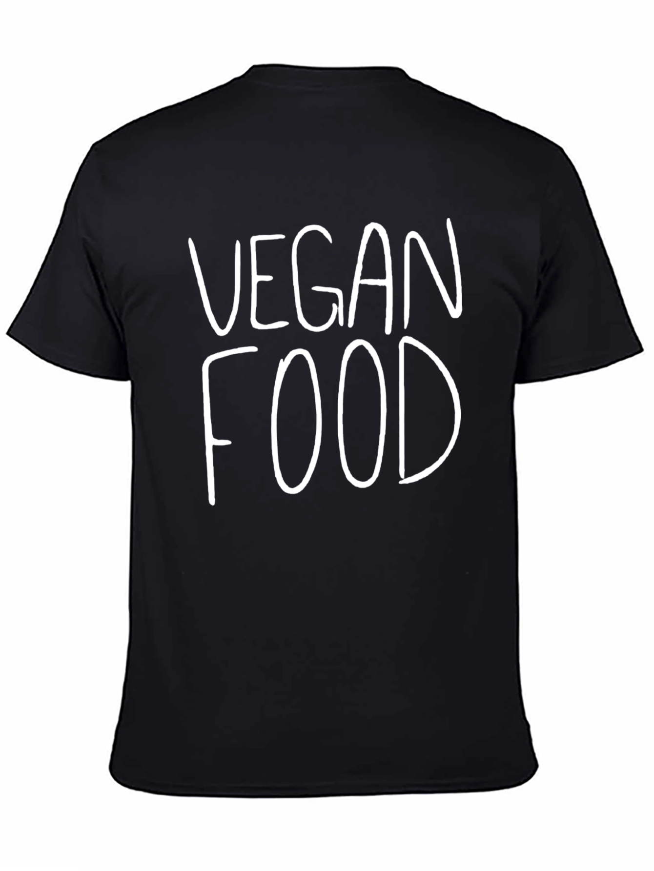 Vegan Food Graphic Tee - Comfortable Black T-Shirt
