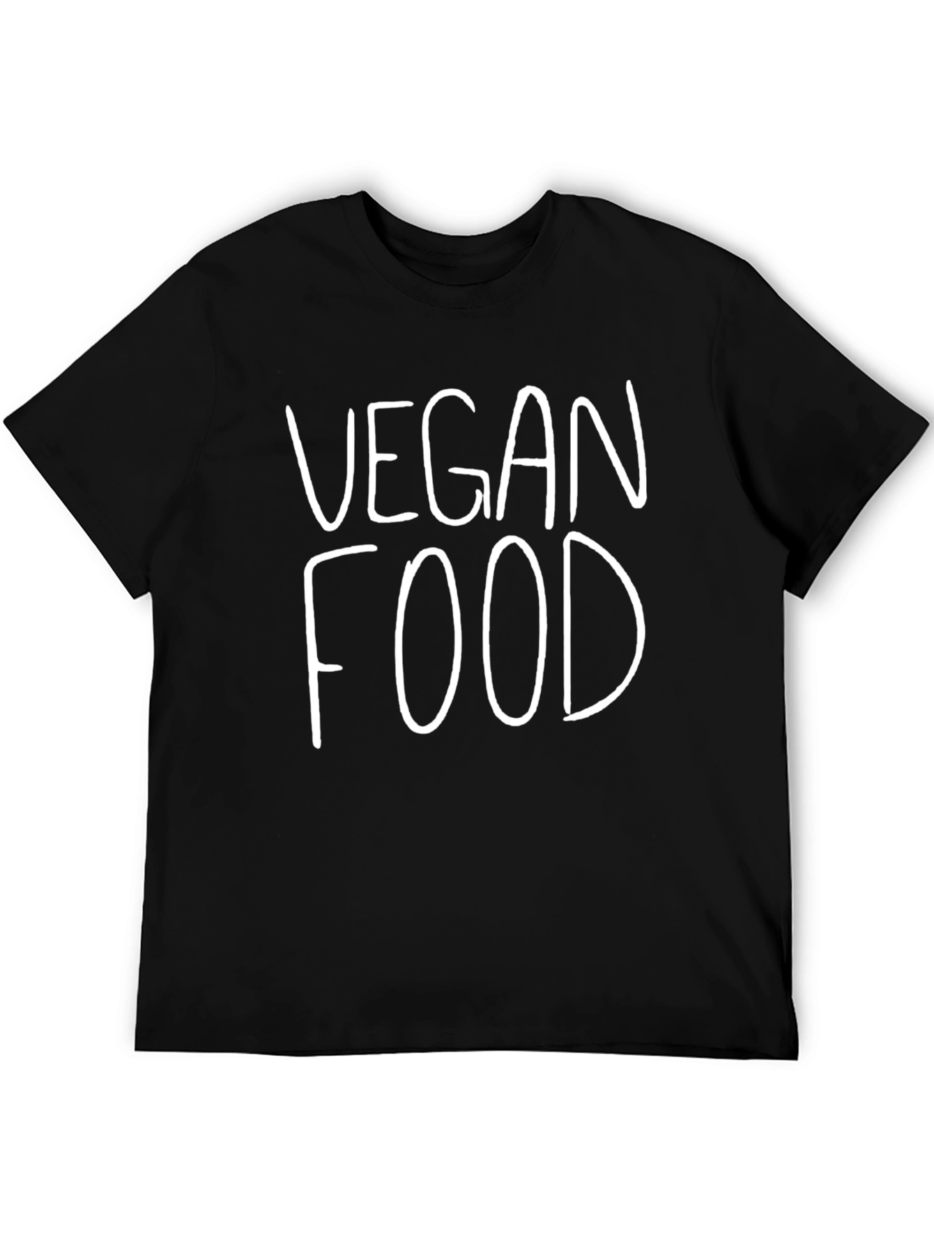Vegan Food Graphic Tee - Comfortable Black T-Shirt