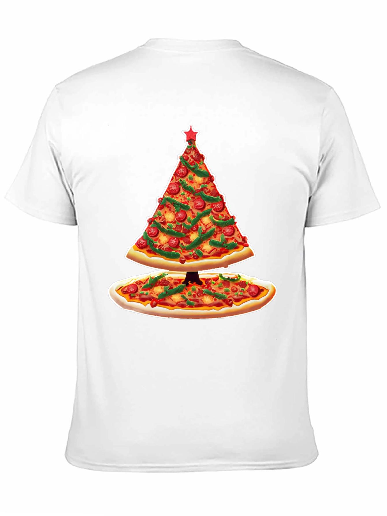 Pizza Christmas Tree T-Shirt - Holiday Apparel