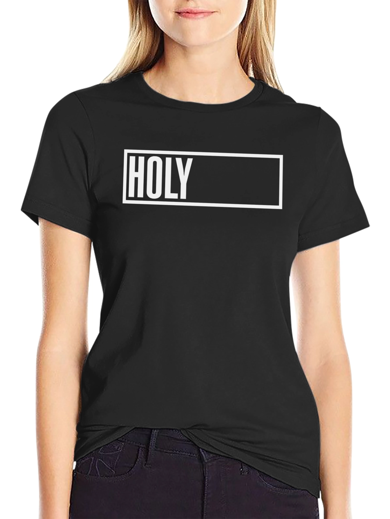 Holy Graphic T-Shirt - Black Crew Neck Tee