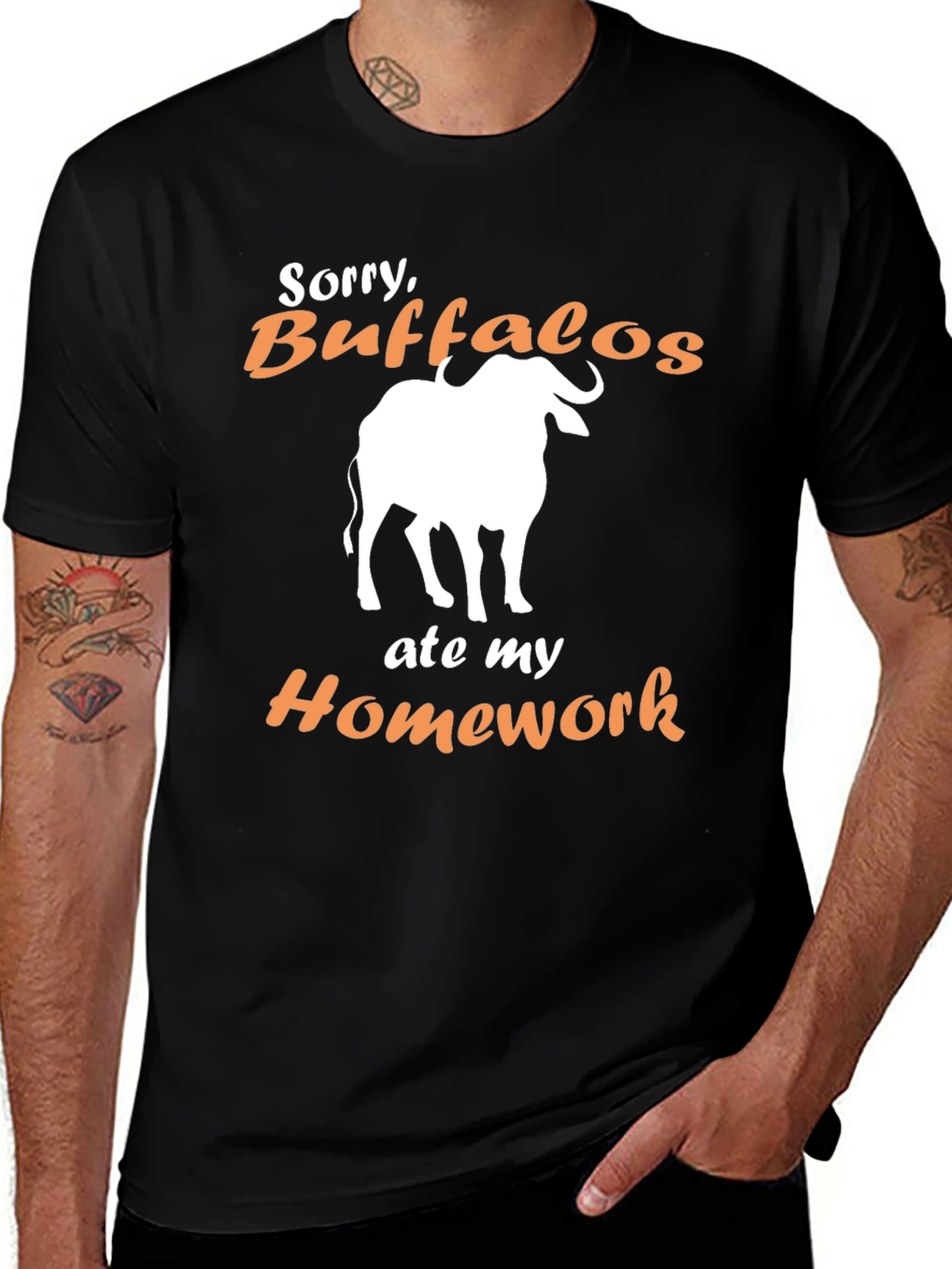 Buffalo Ate My Homework Funny T-Shirt