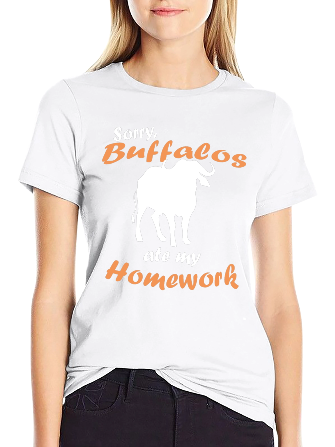 Buffalo Ate My Homework Funny T-Shirt