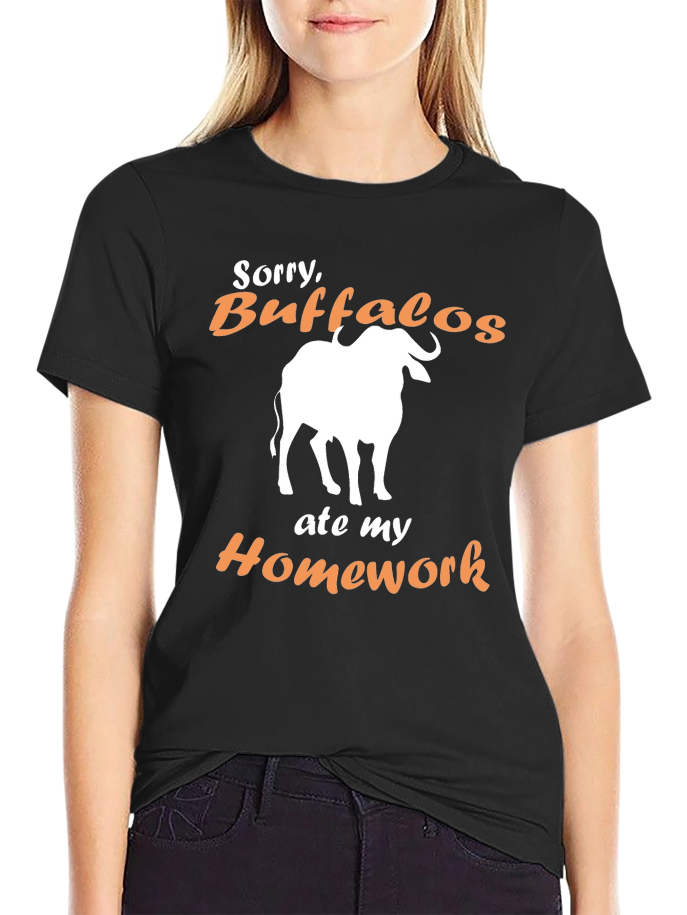 Buffalo Ate My Homework Funny T-Shirt