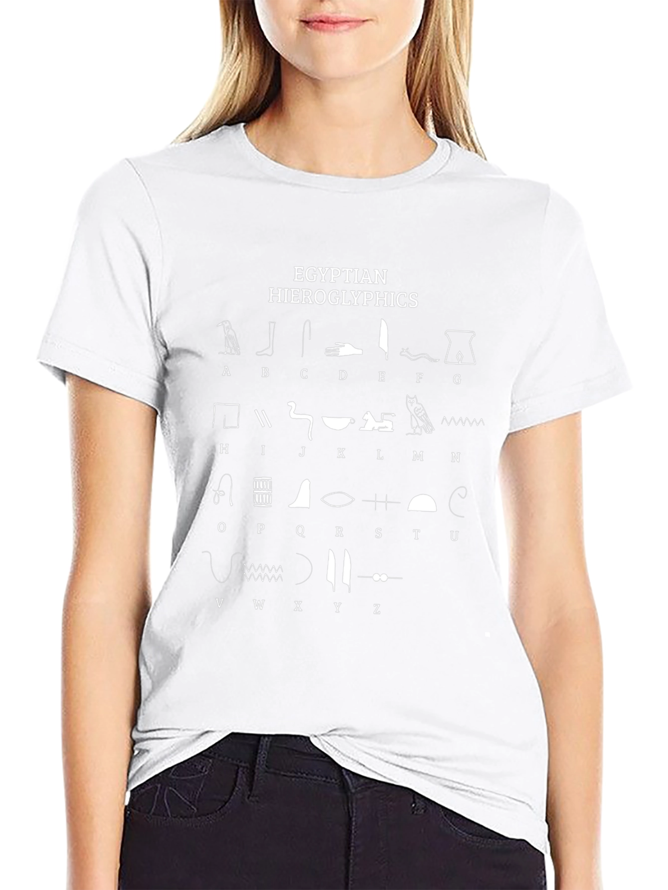 Egyptian Hieroglyphics Alphabet T-Shirt