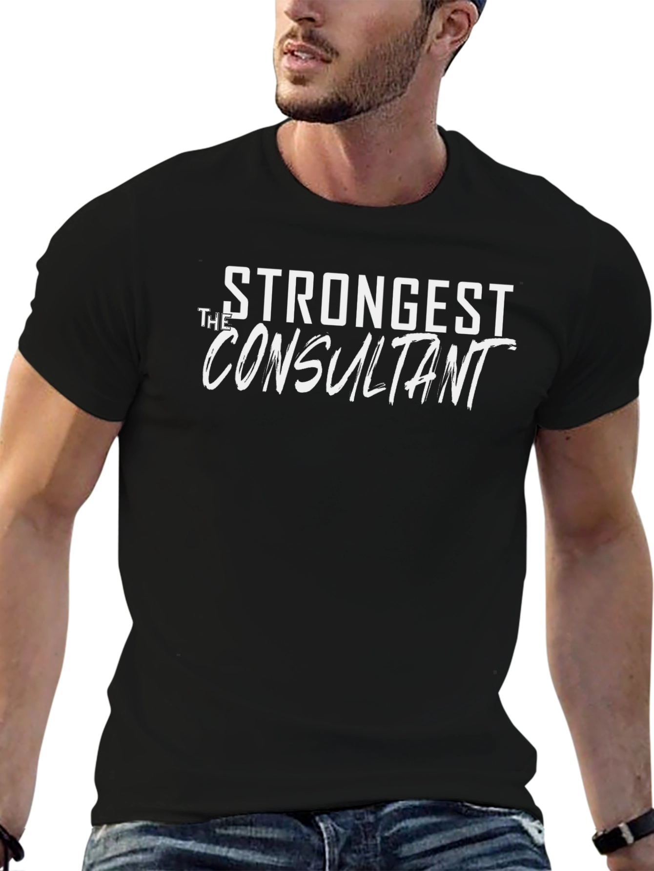 Strongest Consultant Graphic Tee - Mens Black T-Shirt