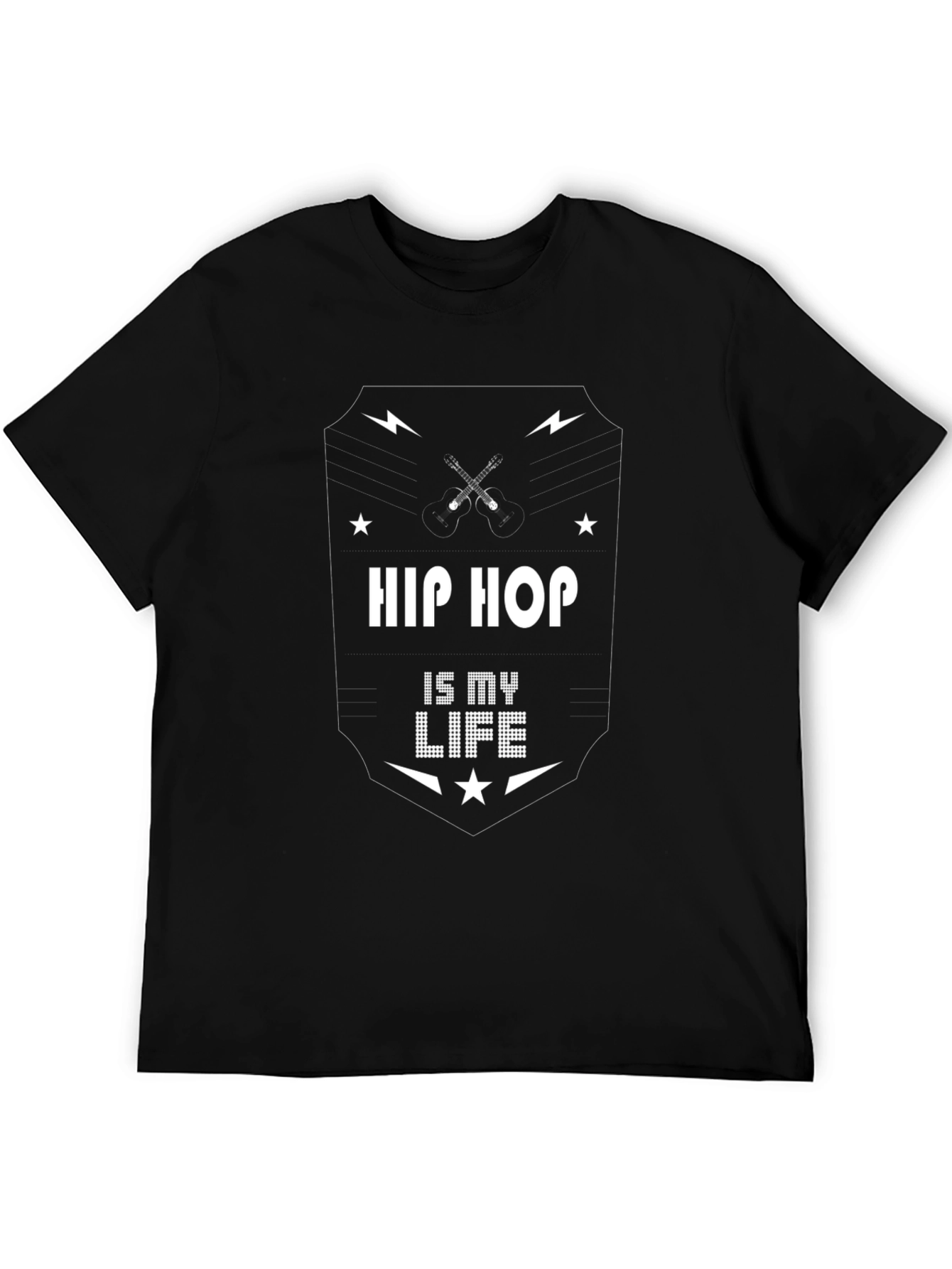 Hip Hop Is My Life Black Graphic Tee