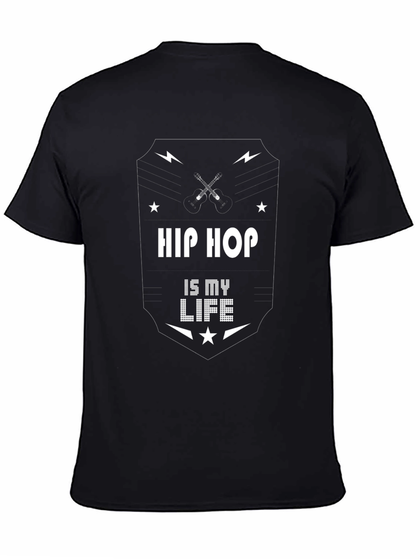 Hip Hop Is My Life Black Graphic Tee