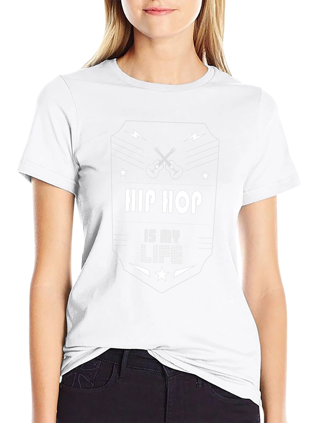 Hip Hop Is My Life Black Graphic Tee