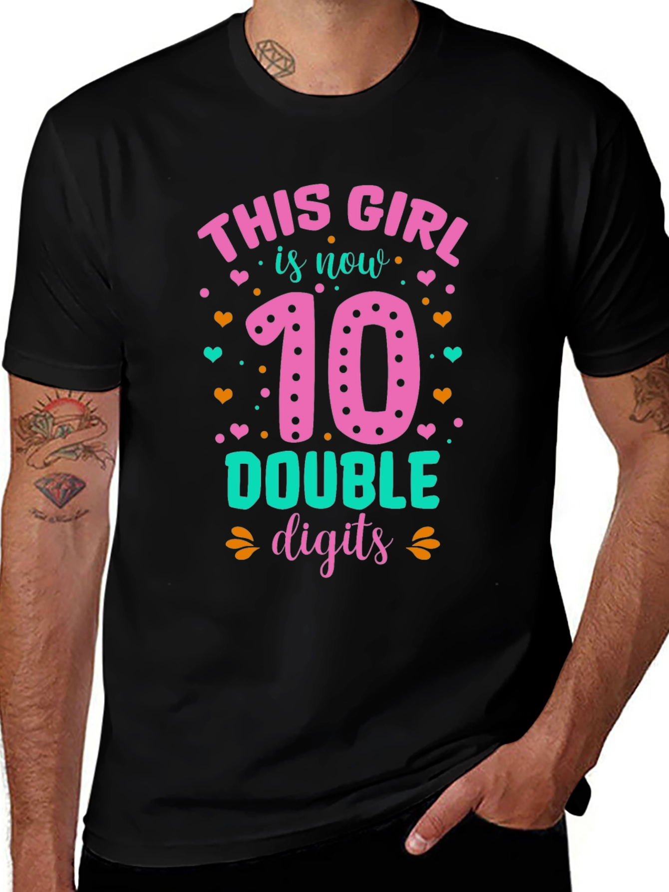 Girls 10th Birthday T-Shirt - Double Digits!