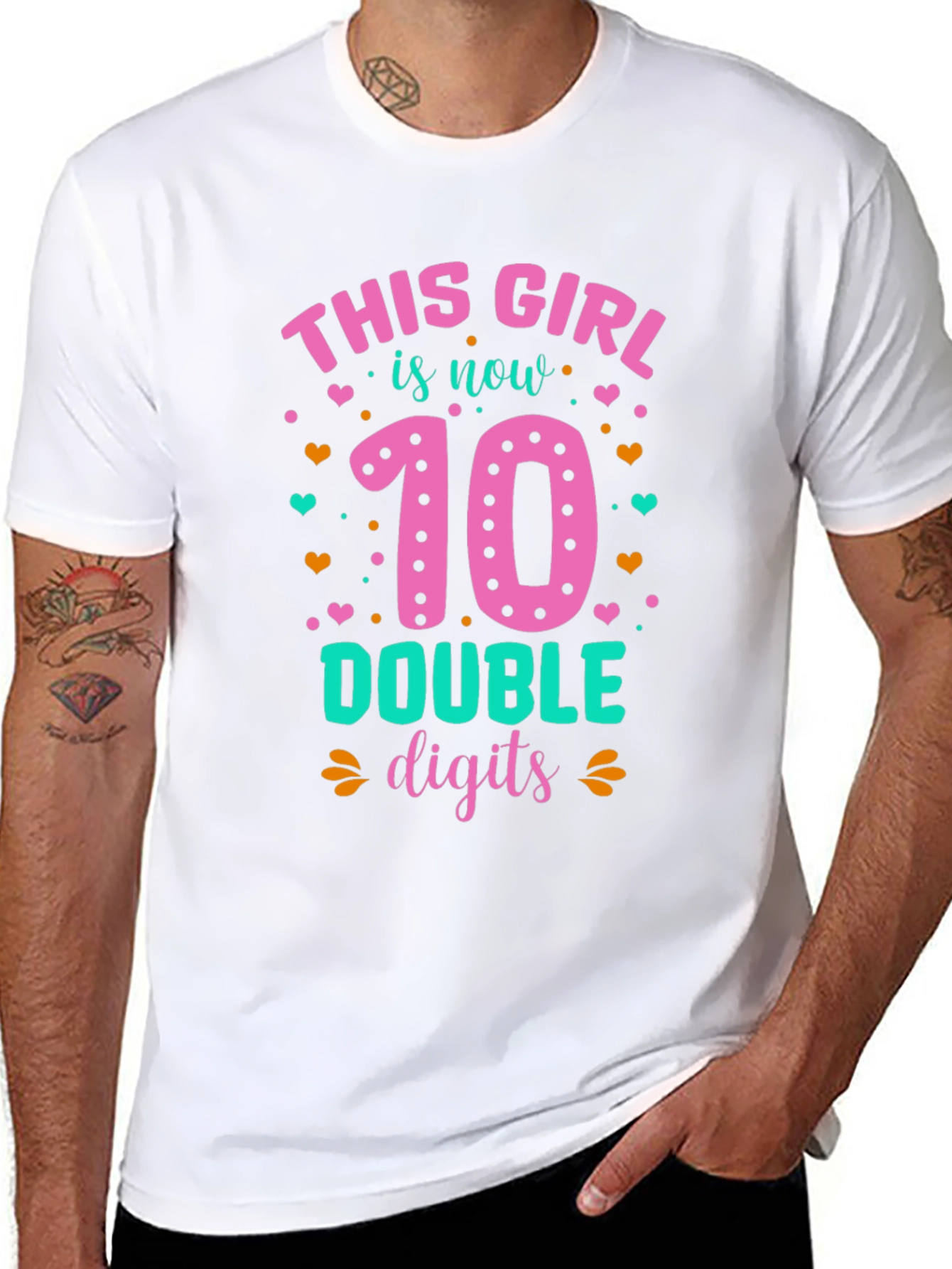 Girls 10th Birthday T-Shirt - Double Digits!