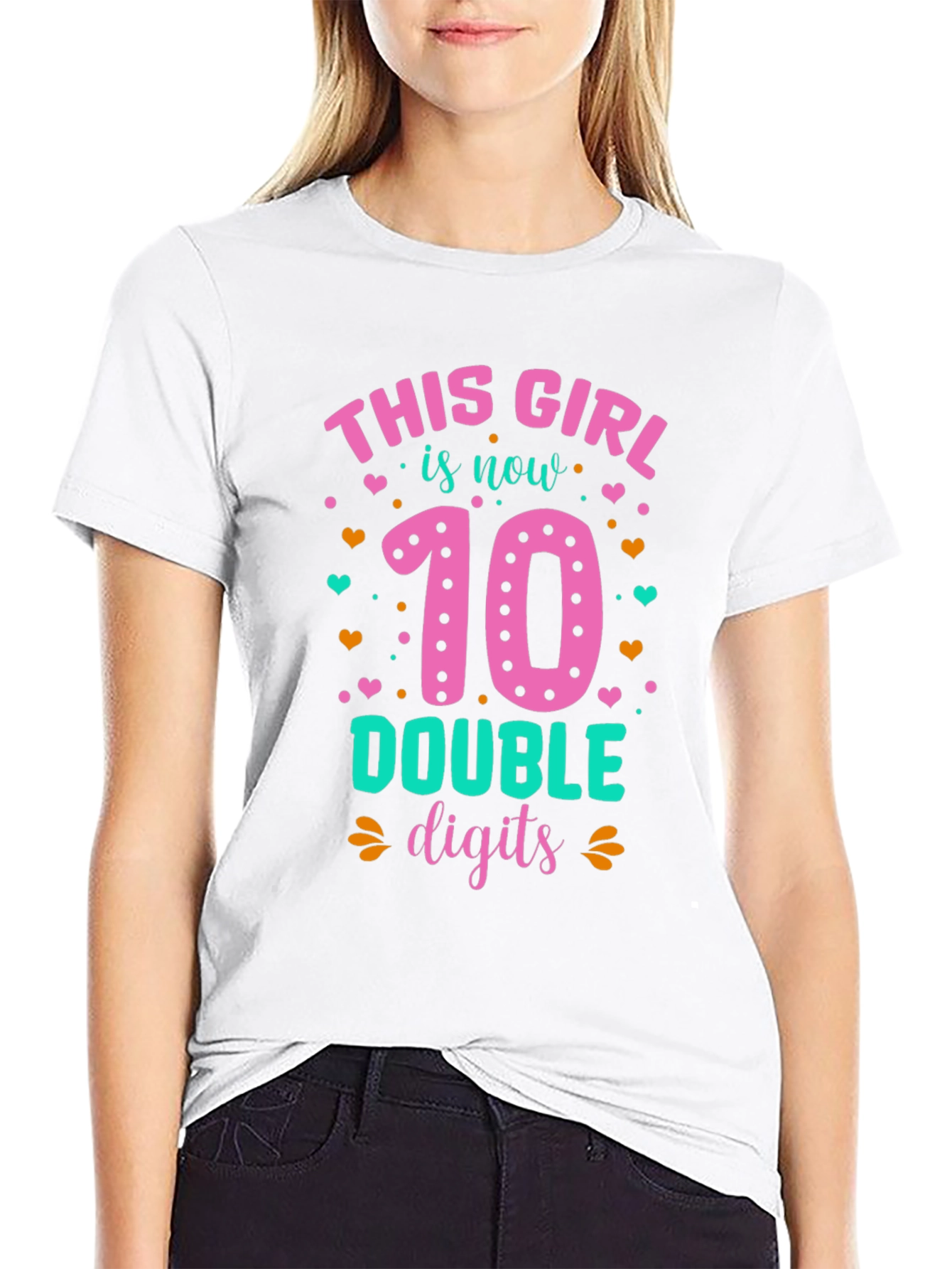 Girls 10th Birthday T-Shirt - Double Digits!