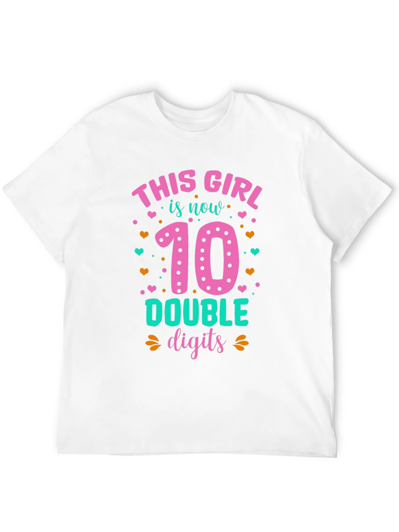Girls 10th Birthday T-Shirt - Double Digits!