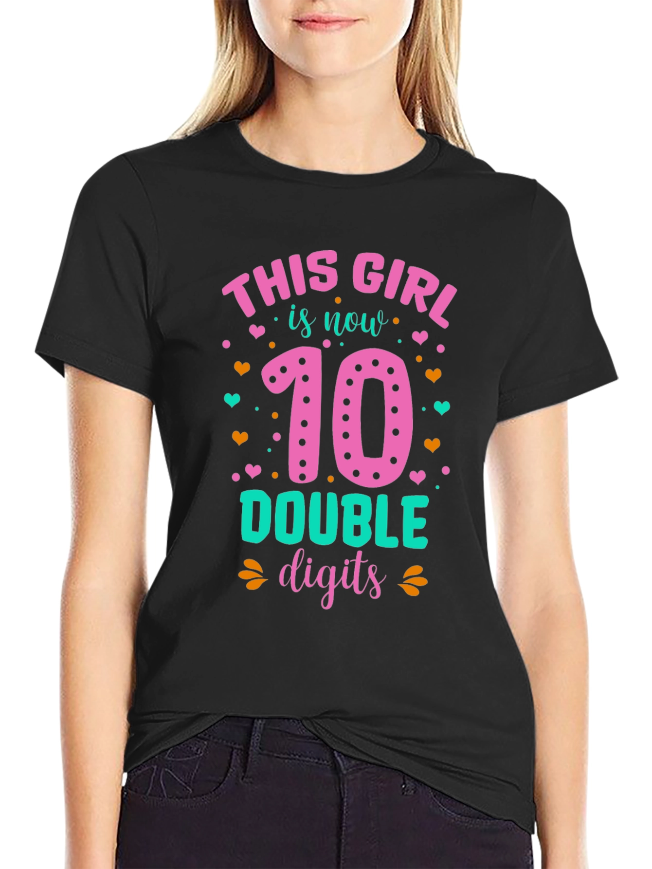 Girls 10th Birthday T-Shirt - Double Digits!