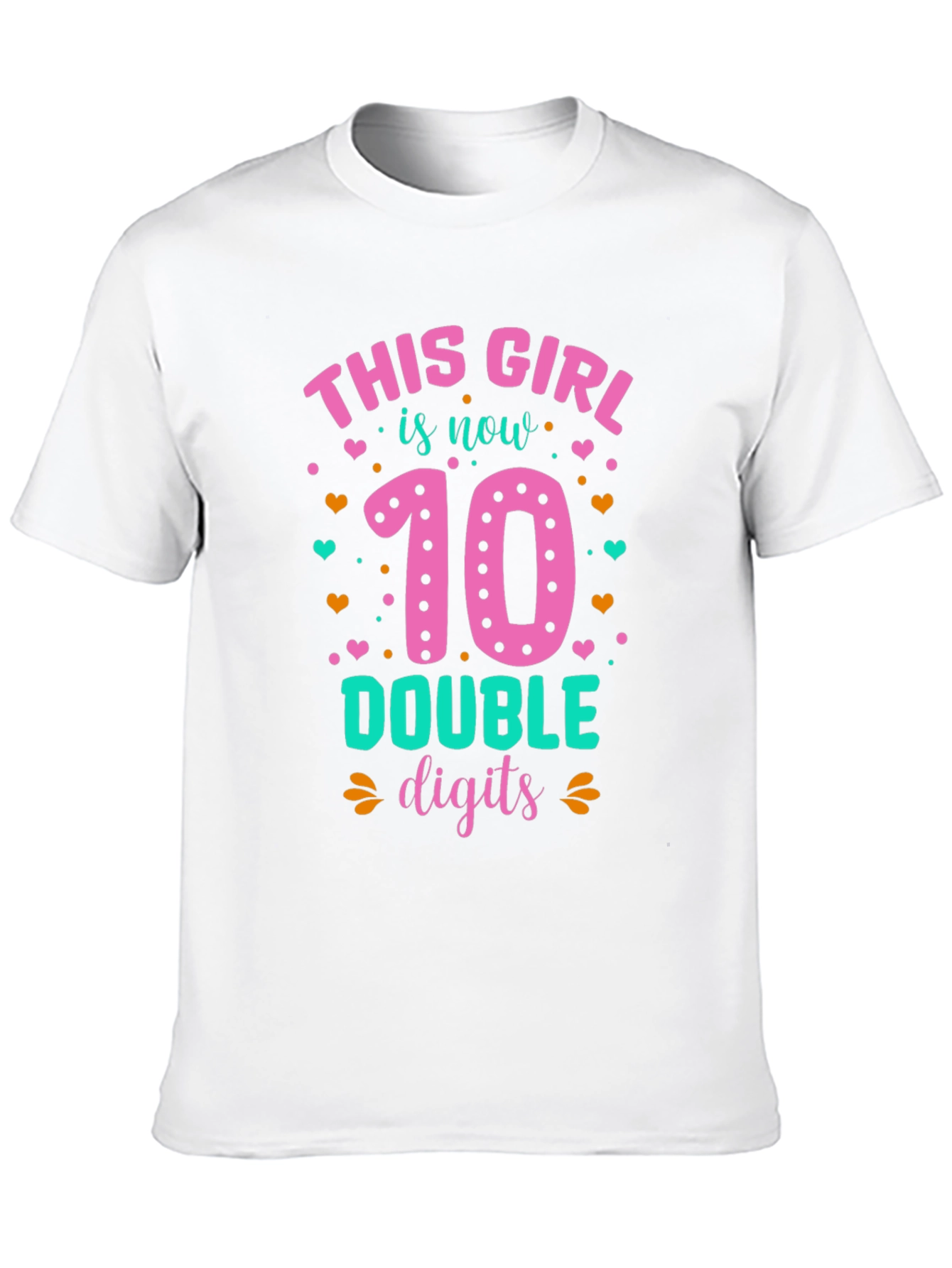 Girls 10th Birthday T-Shirt - Double Digits!