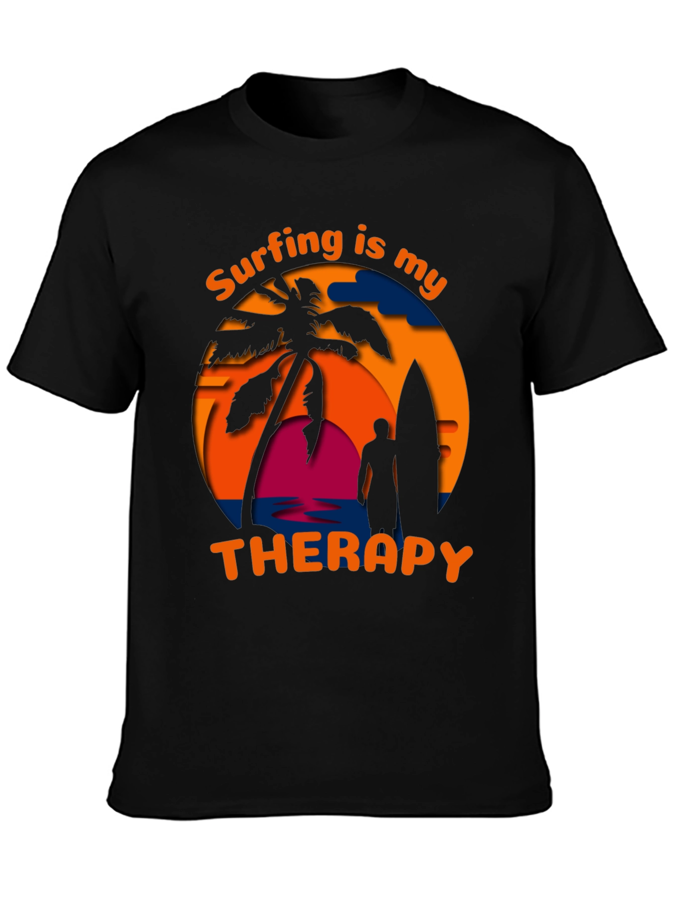 Surfing Is My Therapy Graphic Tee