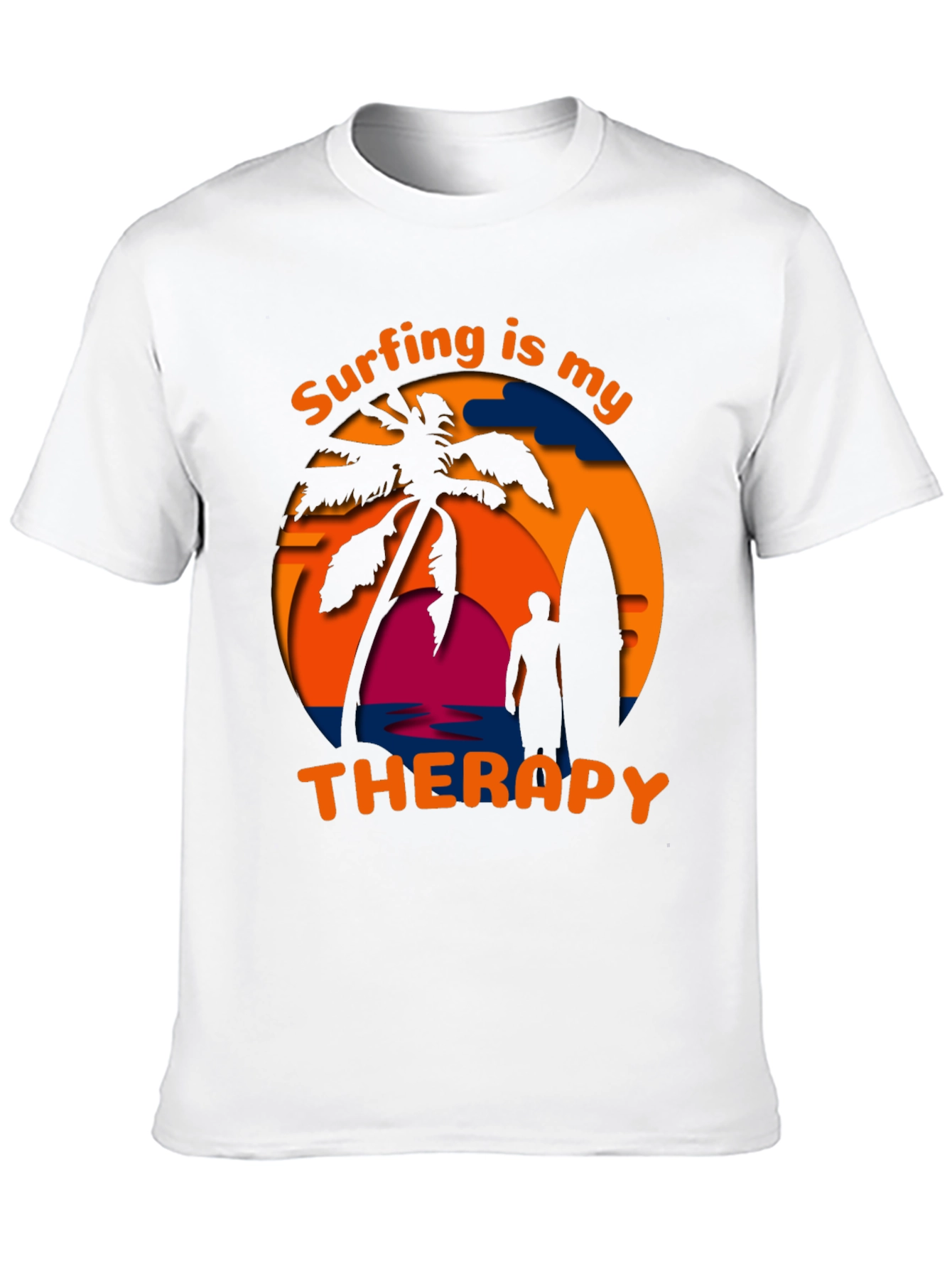 Surfing Is My Therapy Graphic Tee