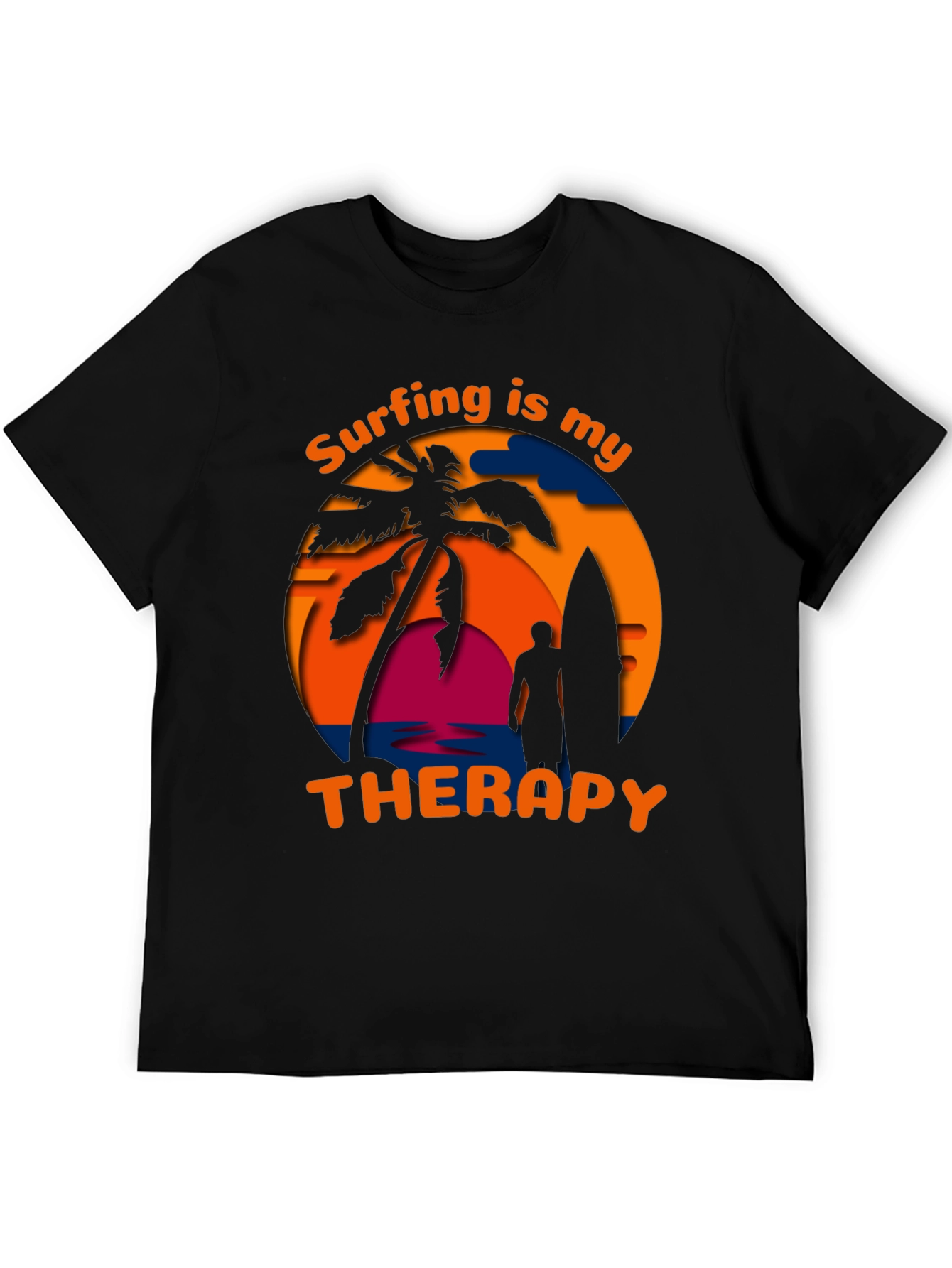 Surfing Is My Therapy Graphic Tee