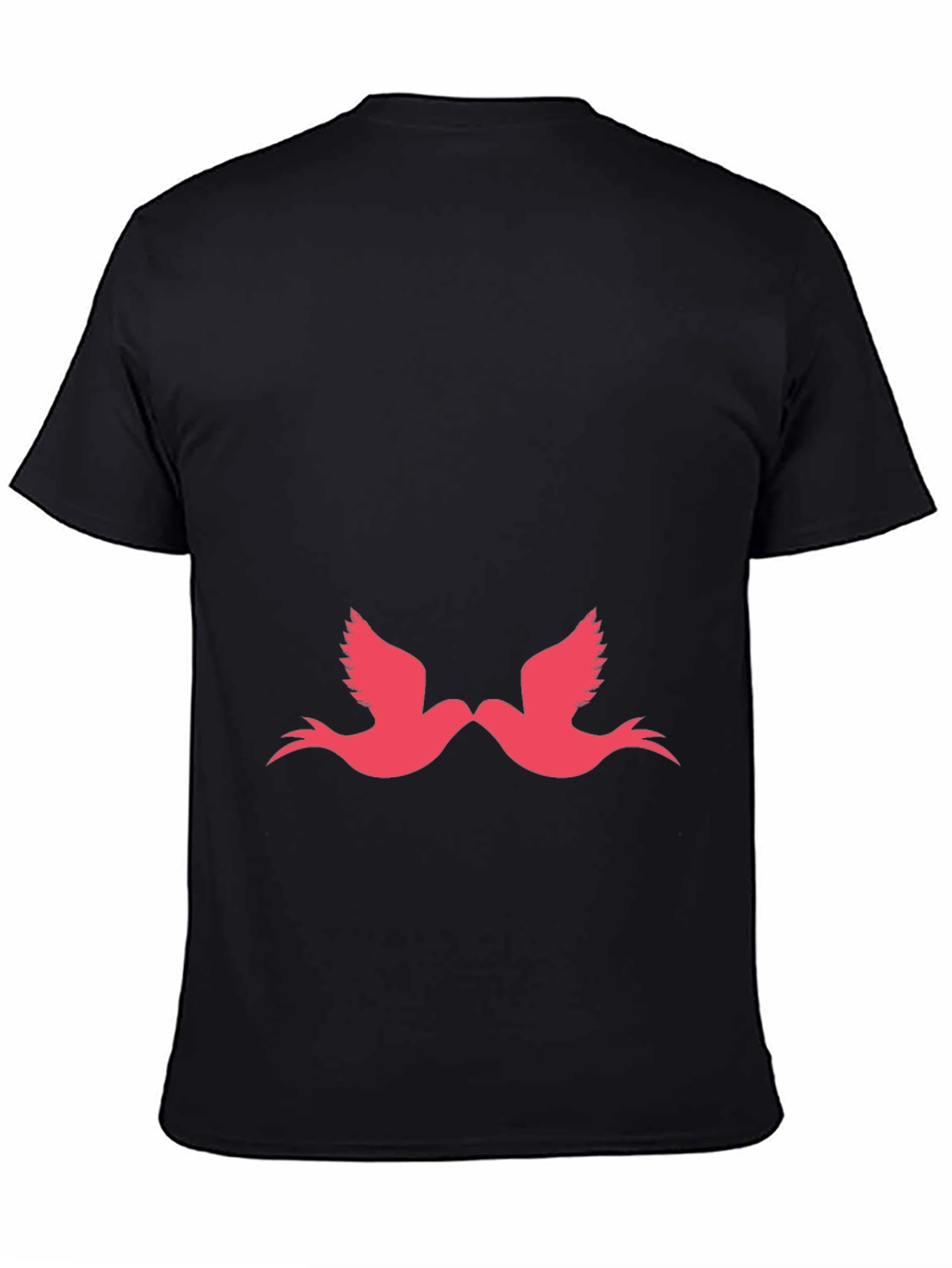 Love Birds Graphic Tee - Black Casual Comfort