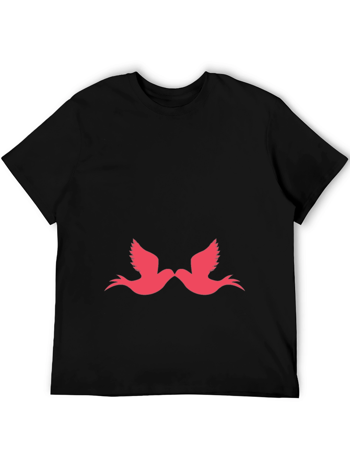 Love Birds Graphic Tee - Black Casual Comfort
