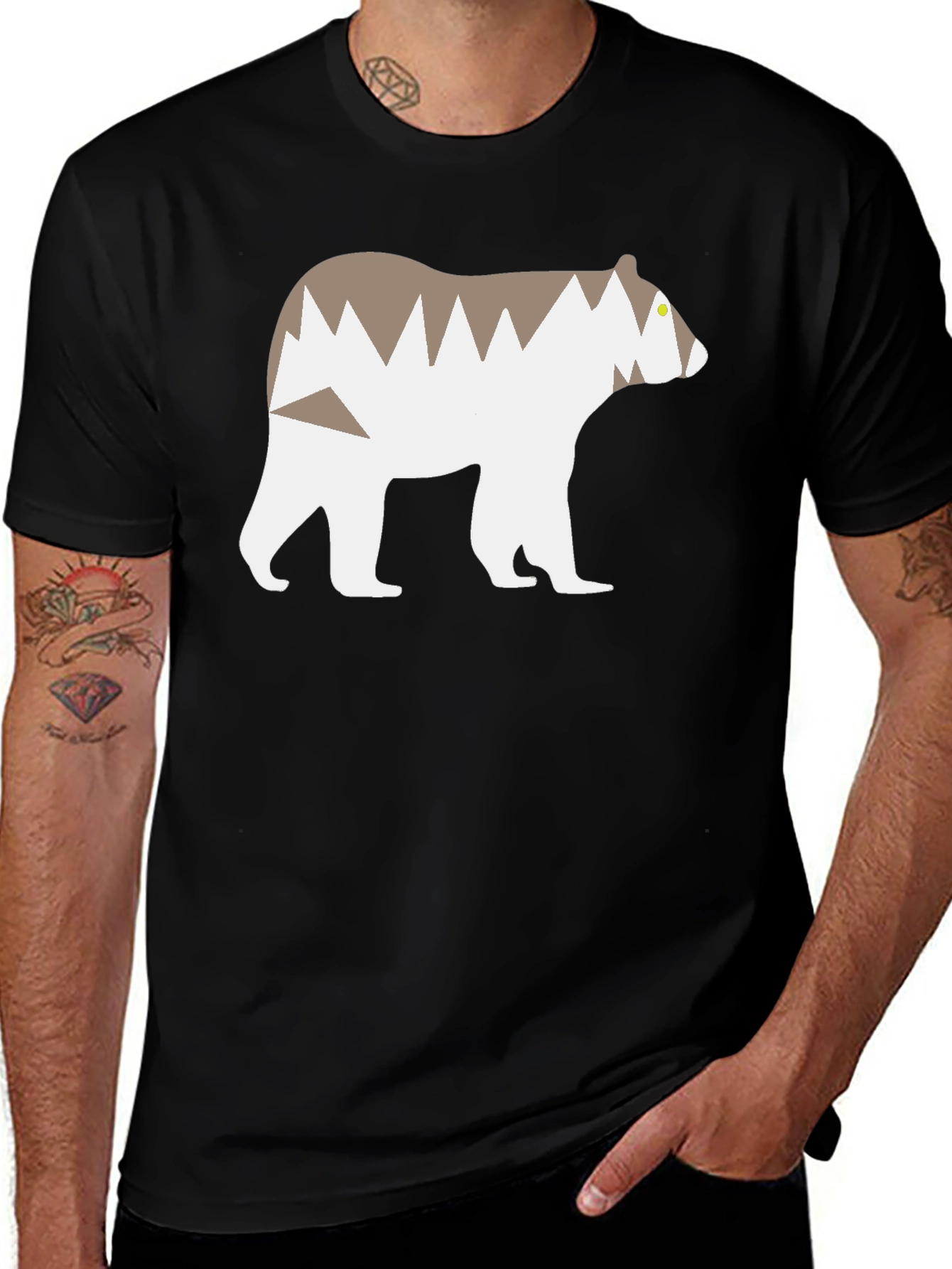 Bear Mountain Graphic T-Shirt - Black