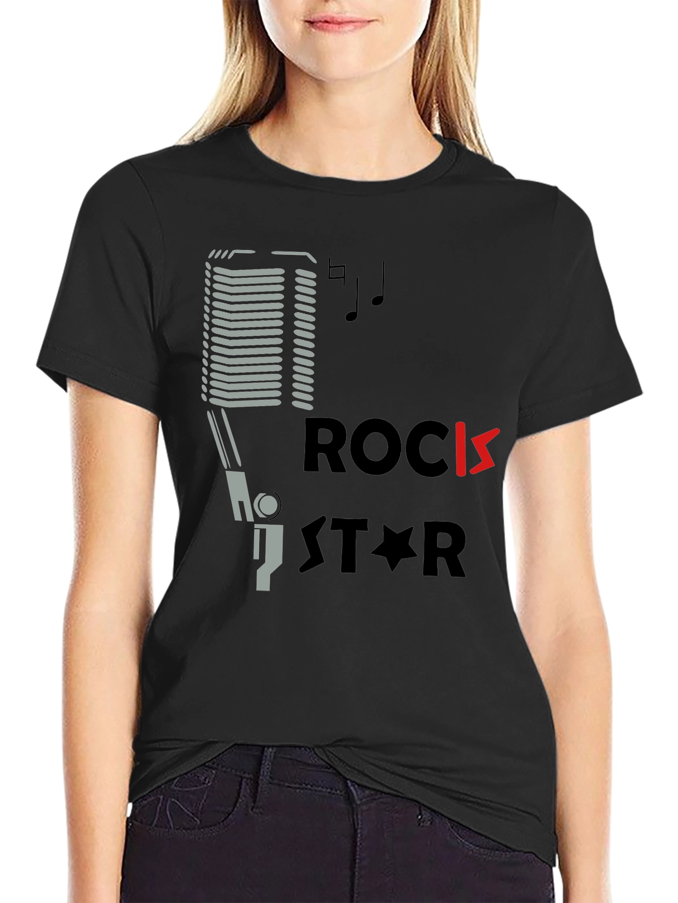 Rock Star Graphic Tee - Black