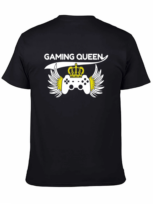 Gaming Queen Black T-Shirt - Gamer Tee
