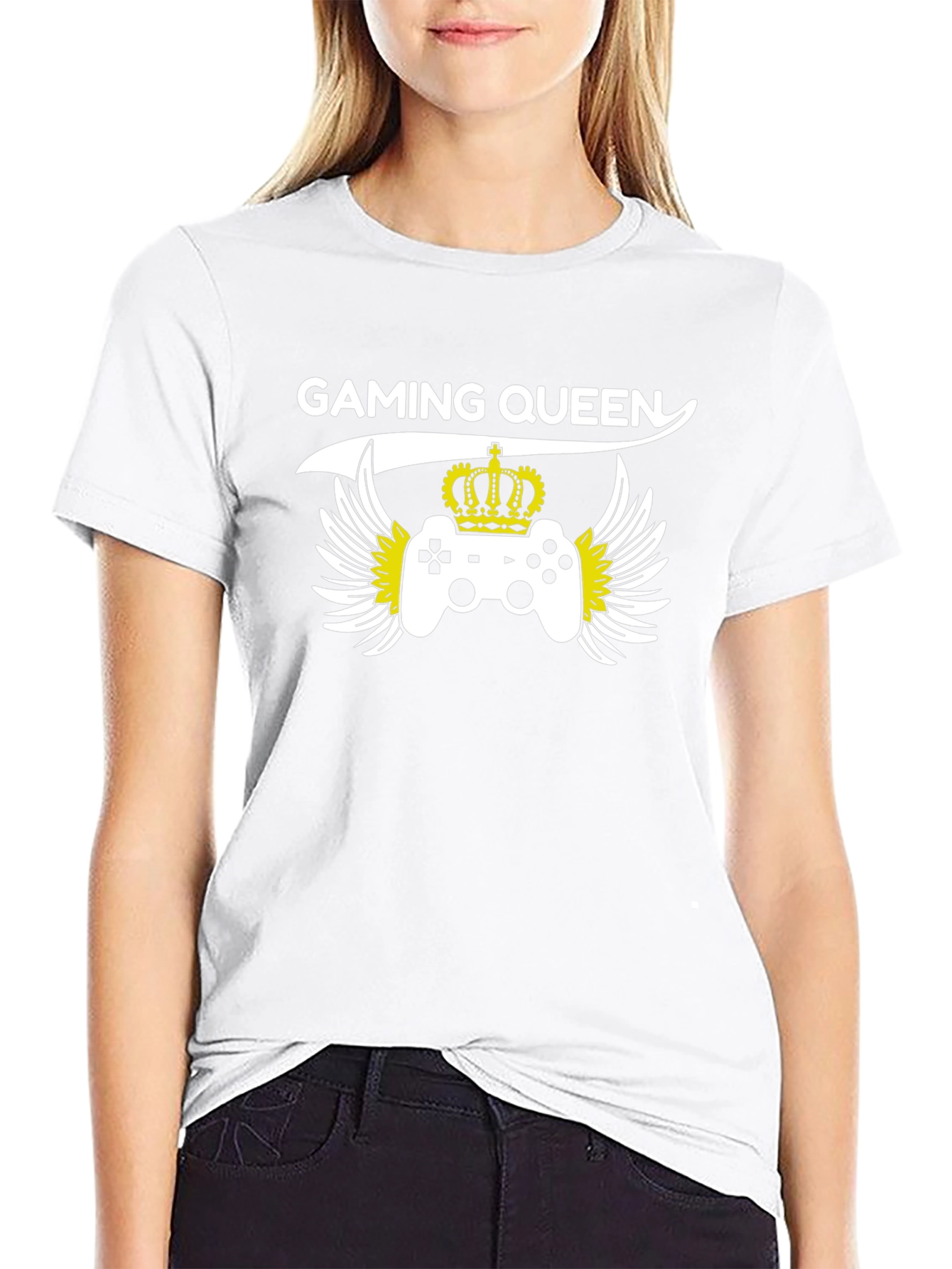 Gaming Queen Black T-Shirt - Gamer Tee