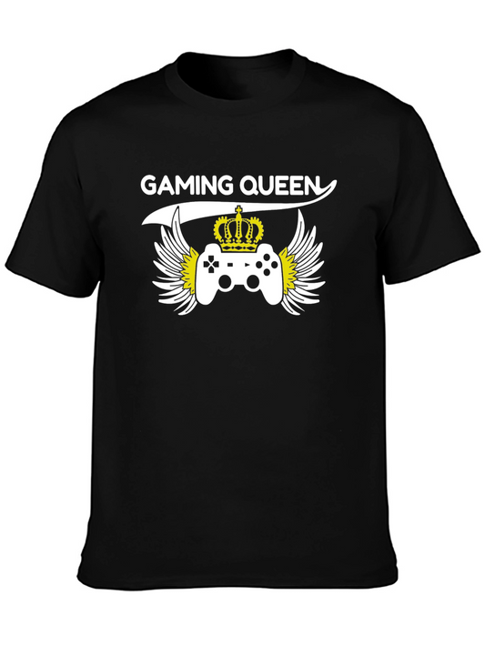 Gaming Queen Black T-Shirt - Gamer Tee