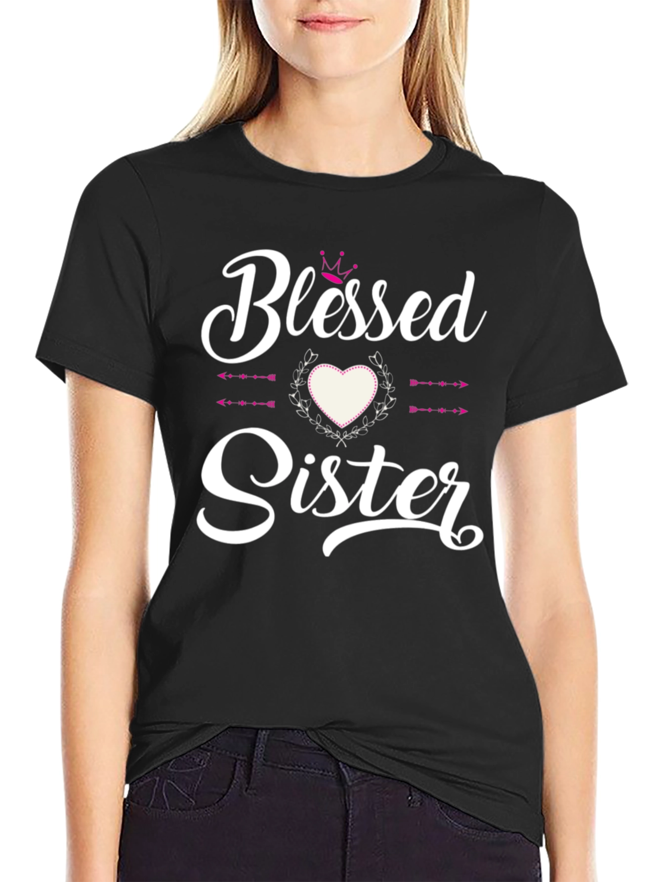 Blessed Sister Graphic Tee - Black