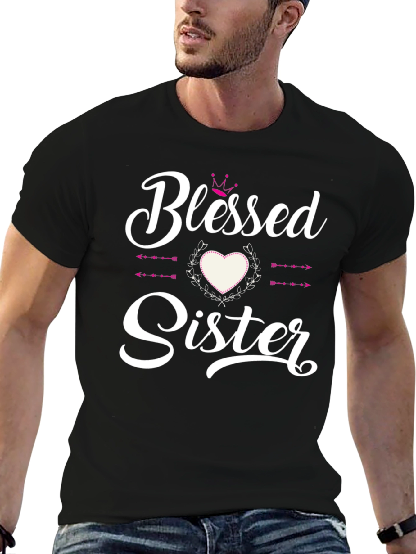 Blessed Sister Graphic Tee - Black