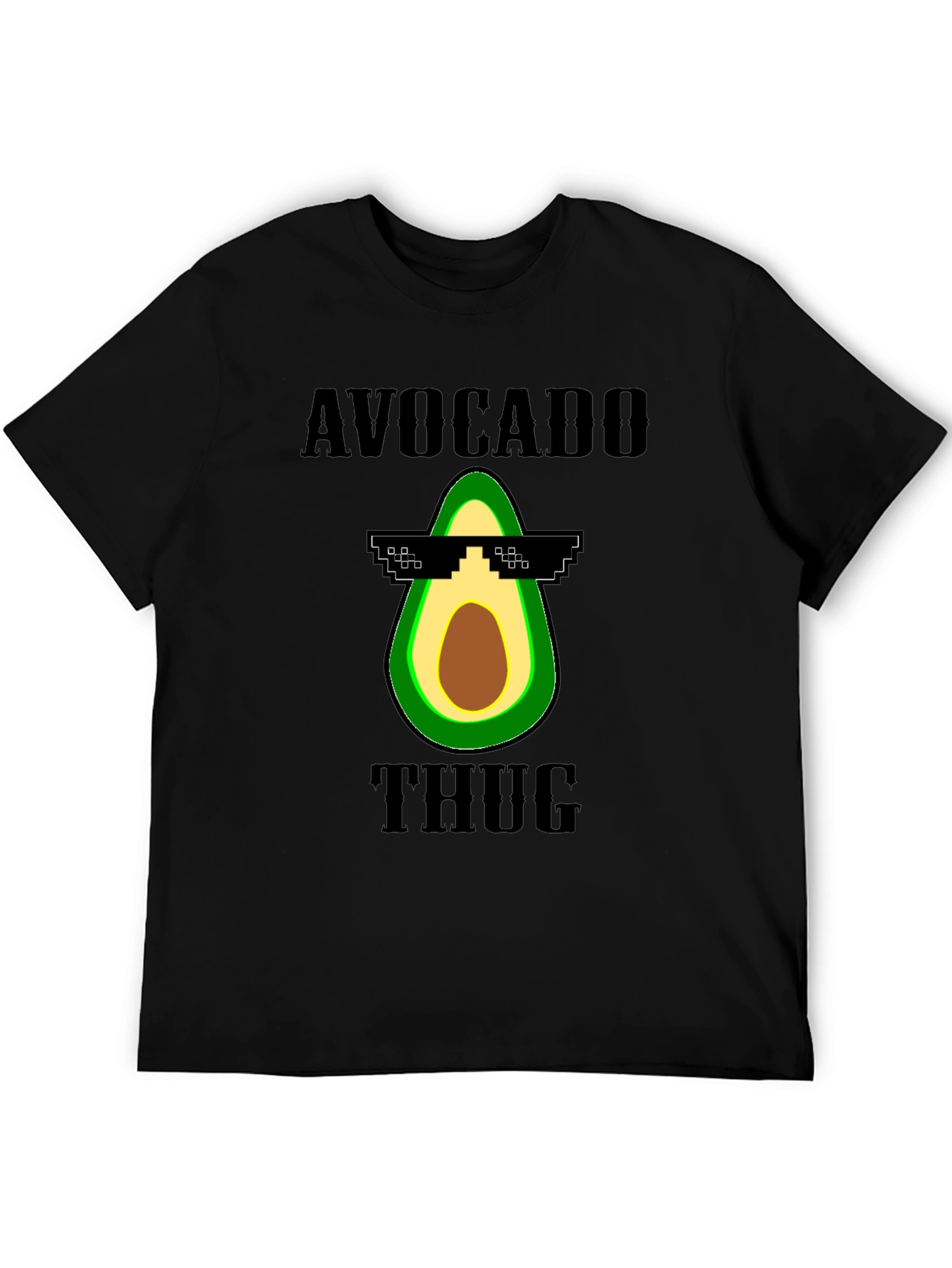 Avocado Thug Life Graphic Tee - Funny Novelty T-Shirt