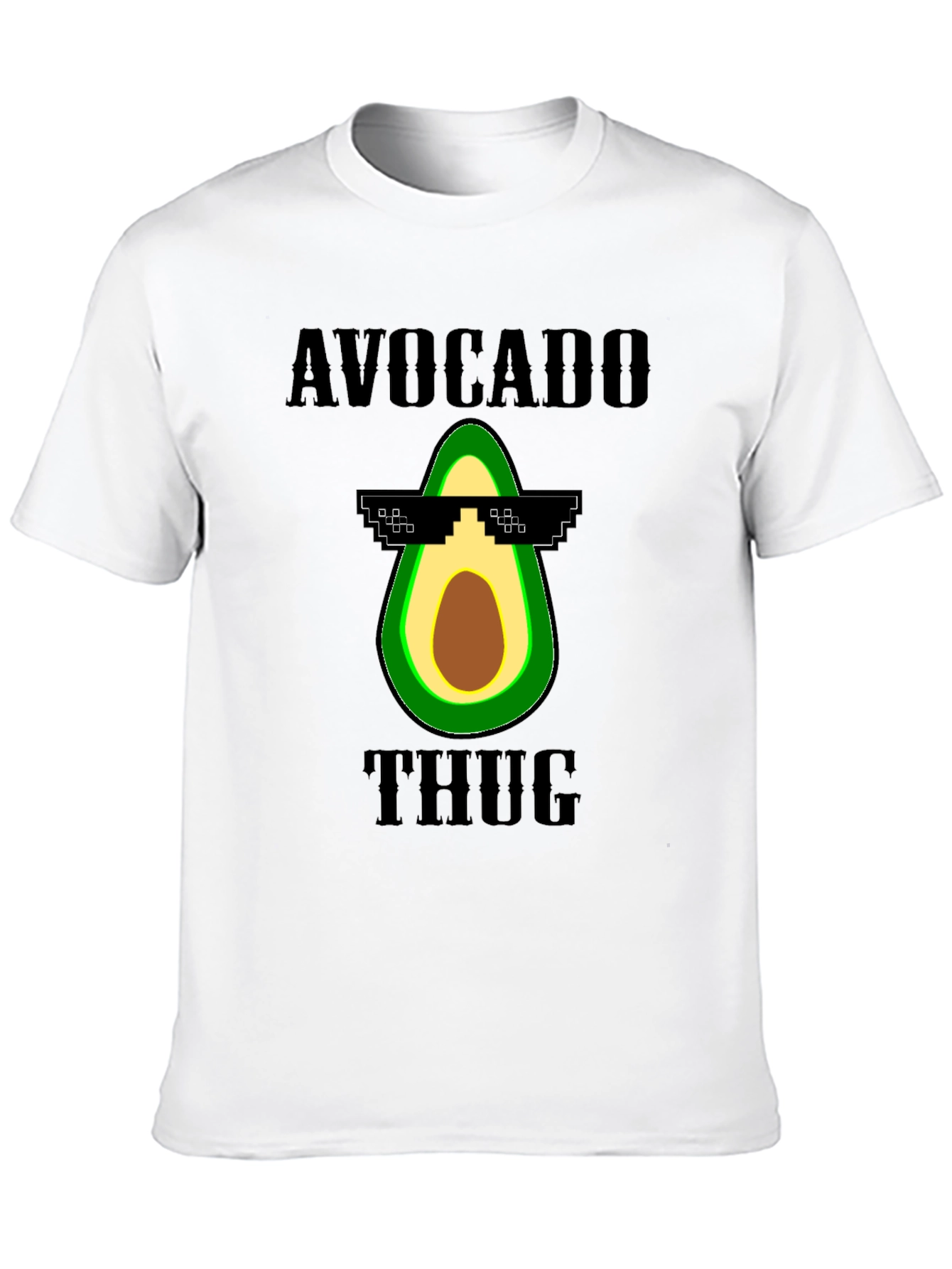 Avocado Thug Life Graphic Tee - Funny Novelty T-Shirt