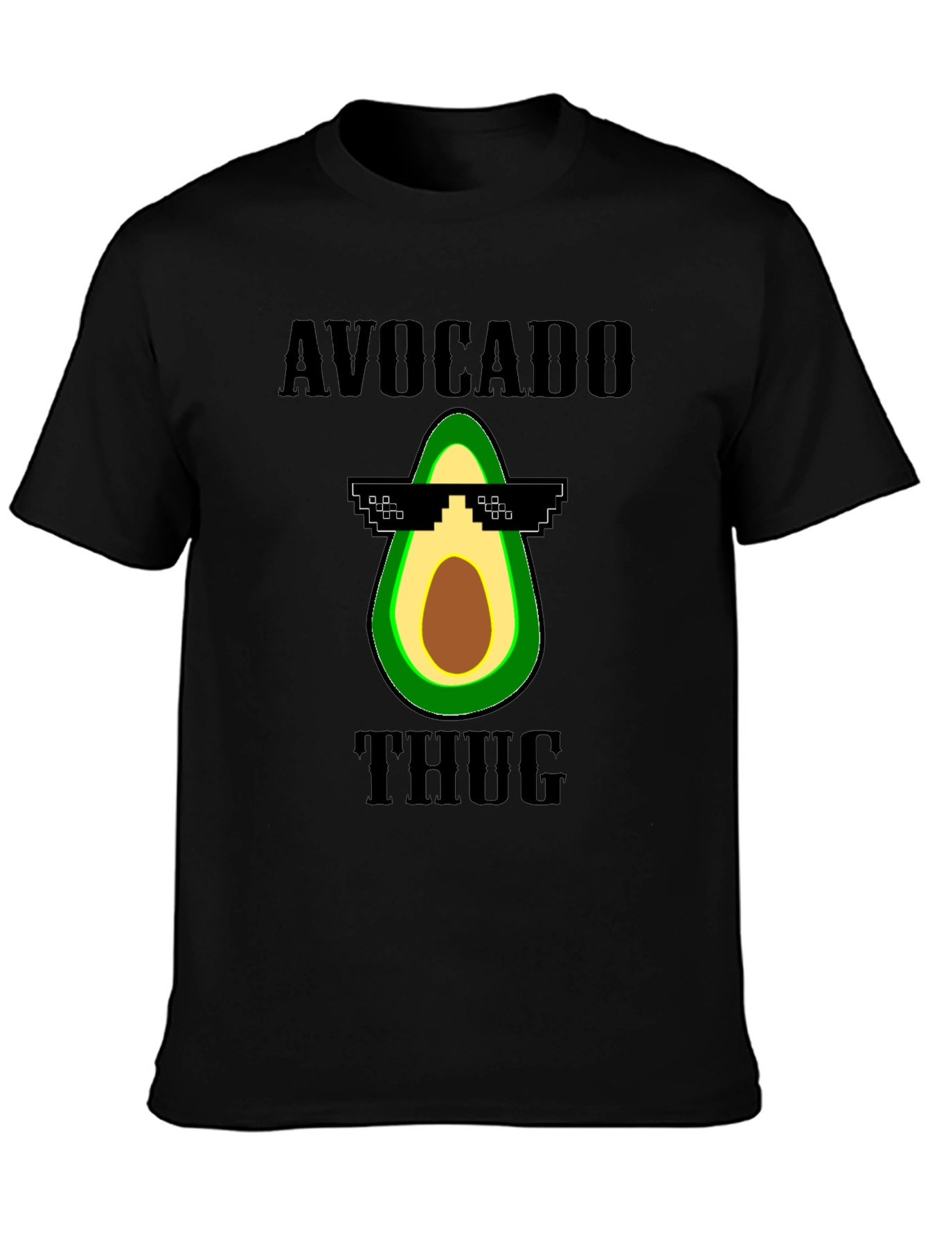 Avocado Thug Life Graphic Tee - Funny Novelty T-Shirt