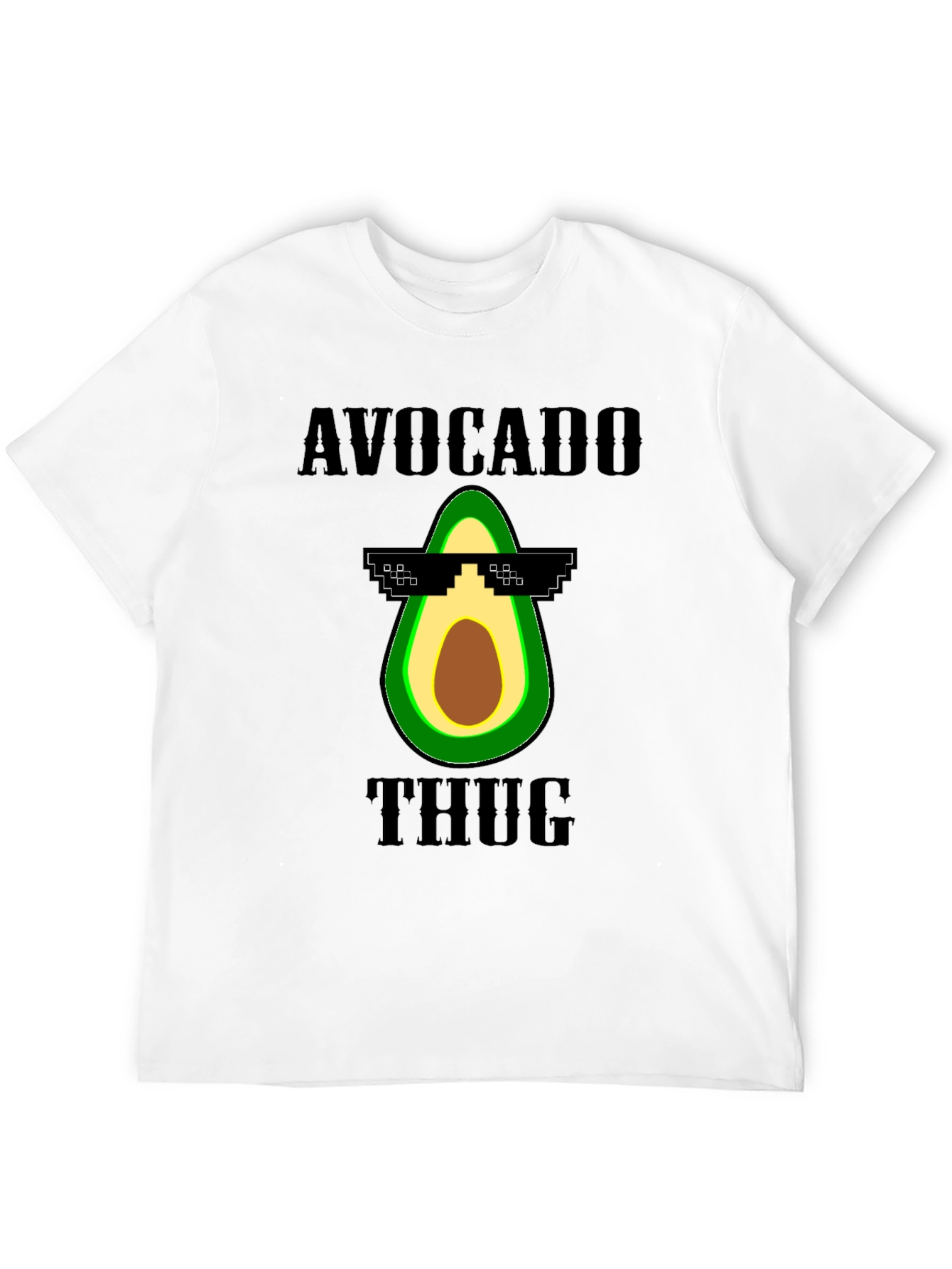 Avocado Thug Life Graphic Tee - Funny Novelty T-Shirt