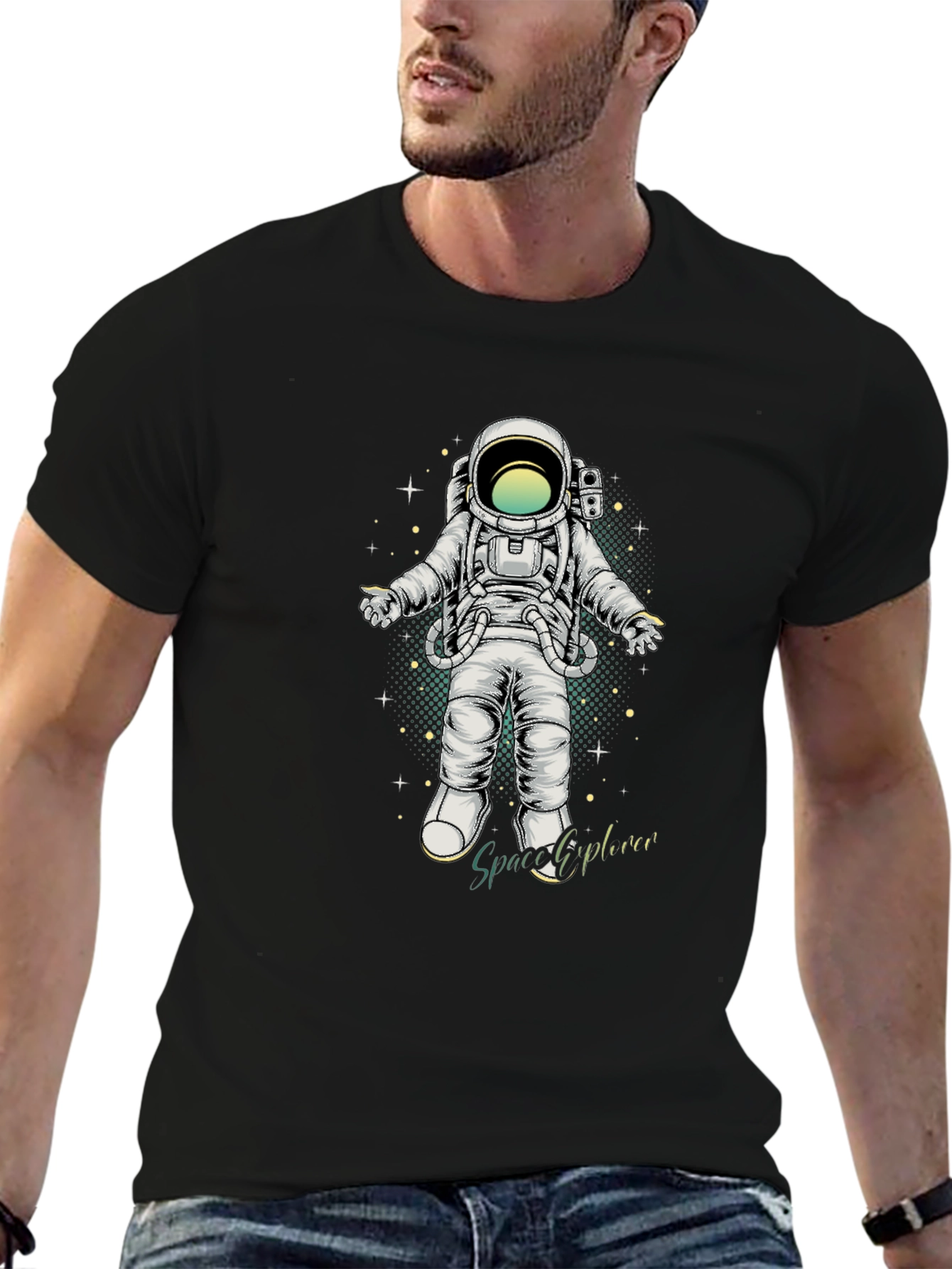 Space Explorer Graphic T-Shirt - Cool Astronaut Design