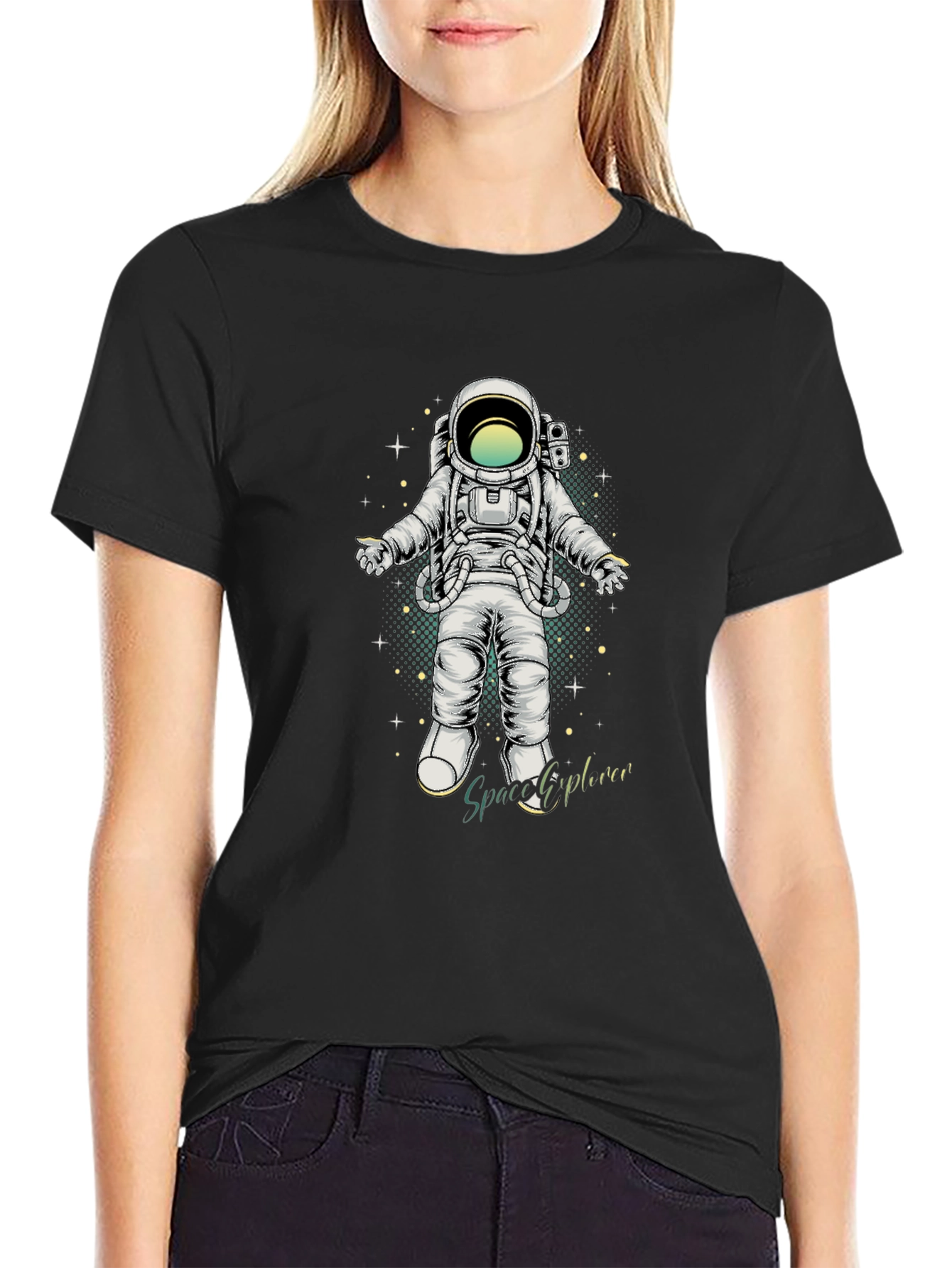 Space Explorer Graphic T-Shirt - Cool Astronaut Design