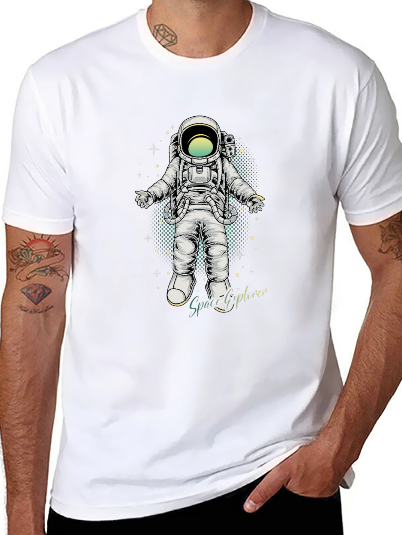 Space Explorer Graphic T-Shirt - Cool Astronaut Design